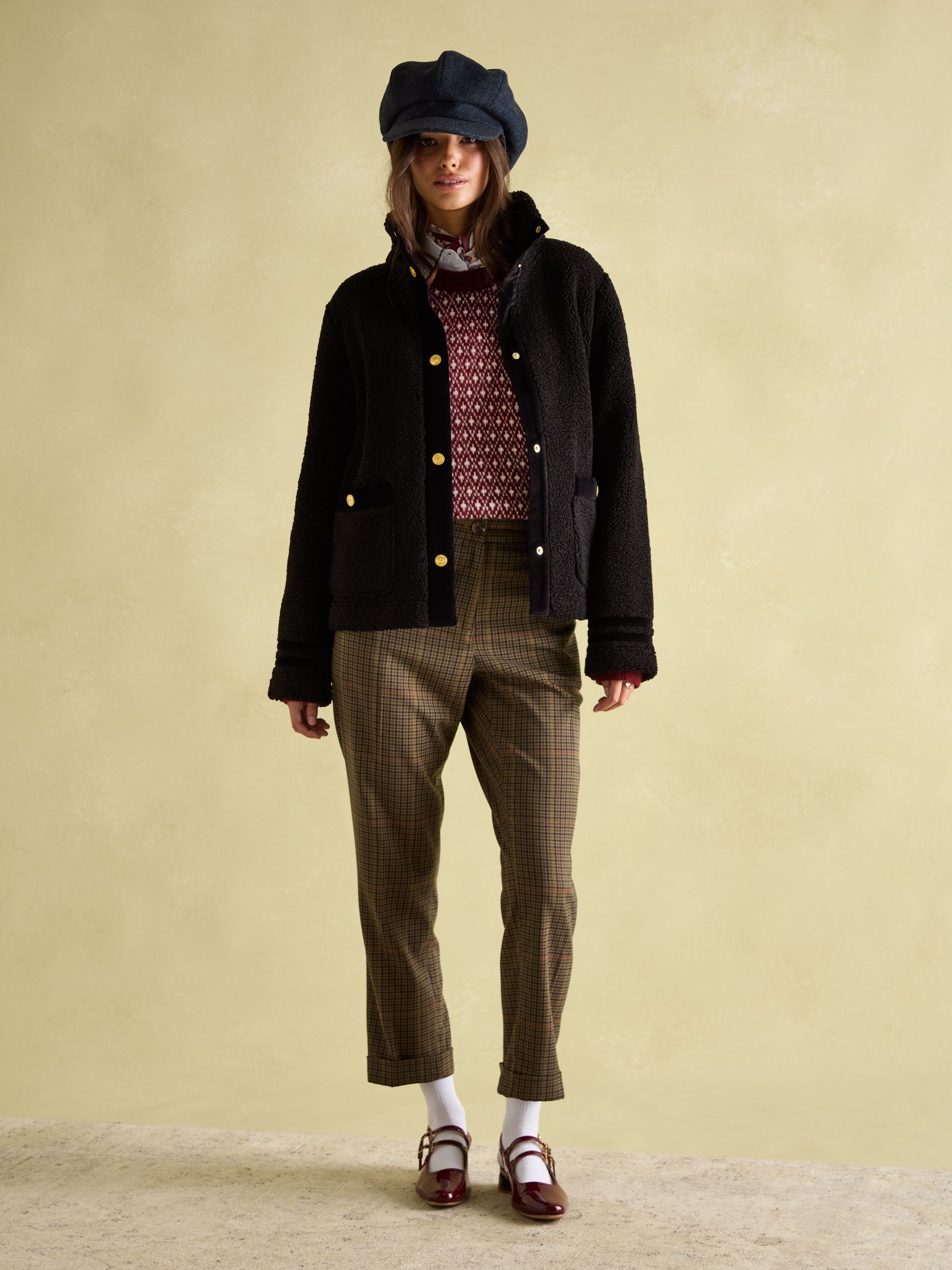 Fleur Black Fleece Jacket - Image 4 of 12