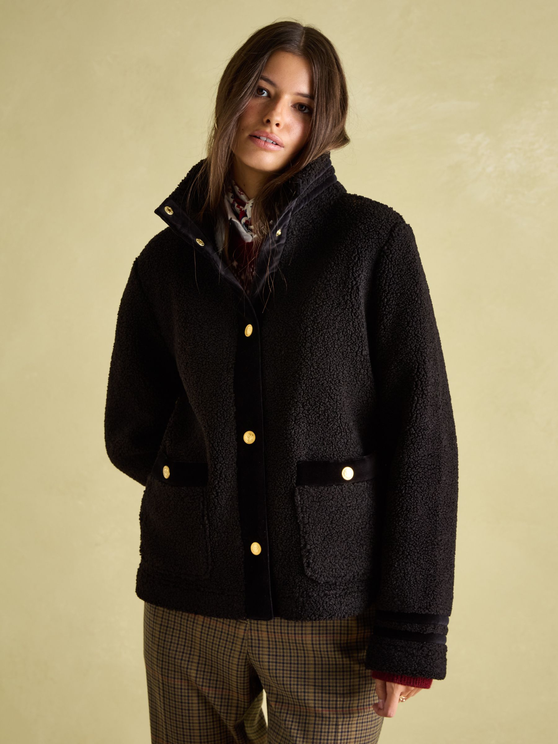 Fleur Black Fleece Jacket - Image 5 of 12