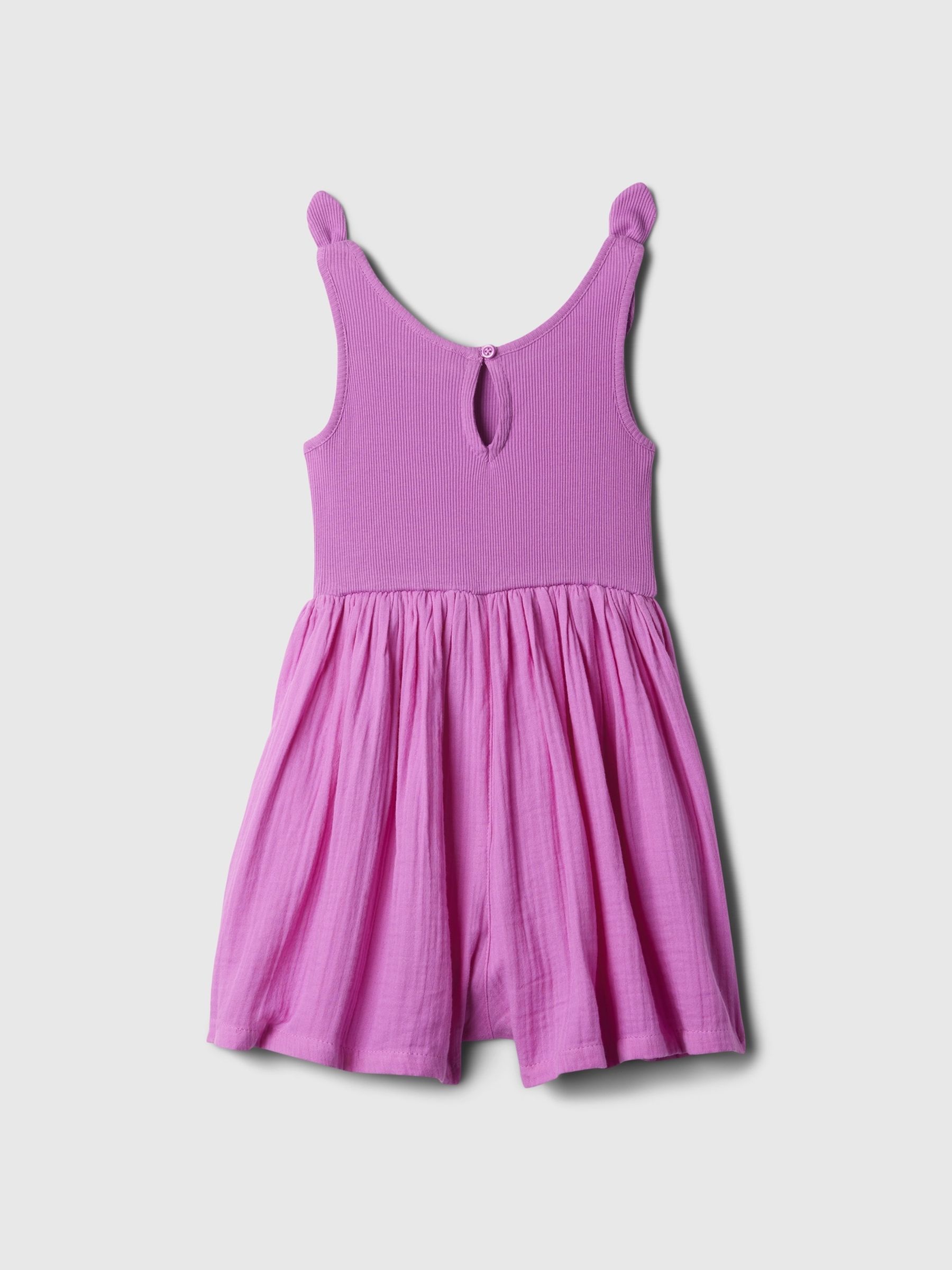 Pink Crinkle Gauze Playsuit (12mths-5yrs) - Image 2 of 2