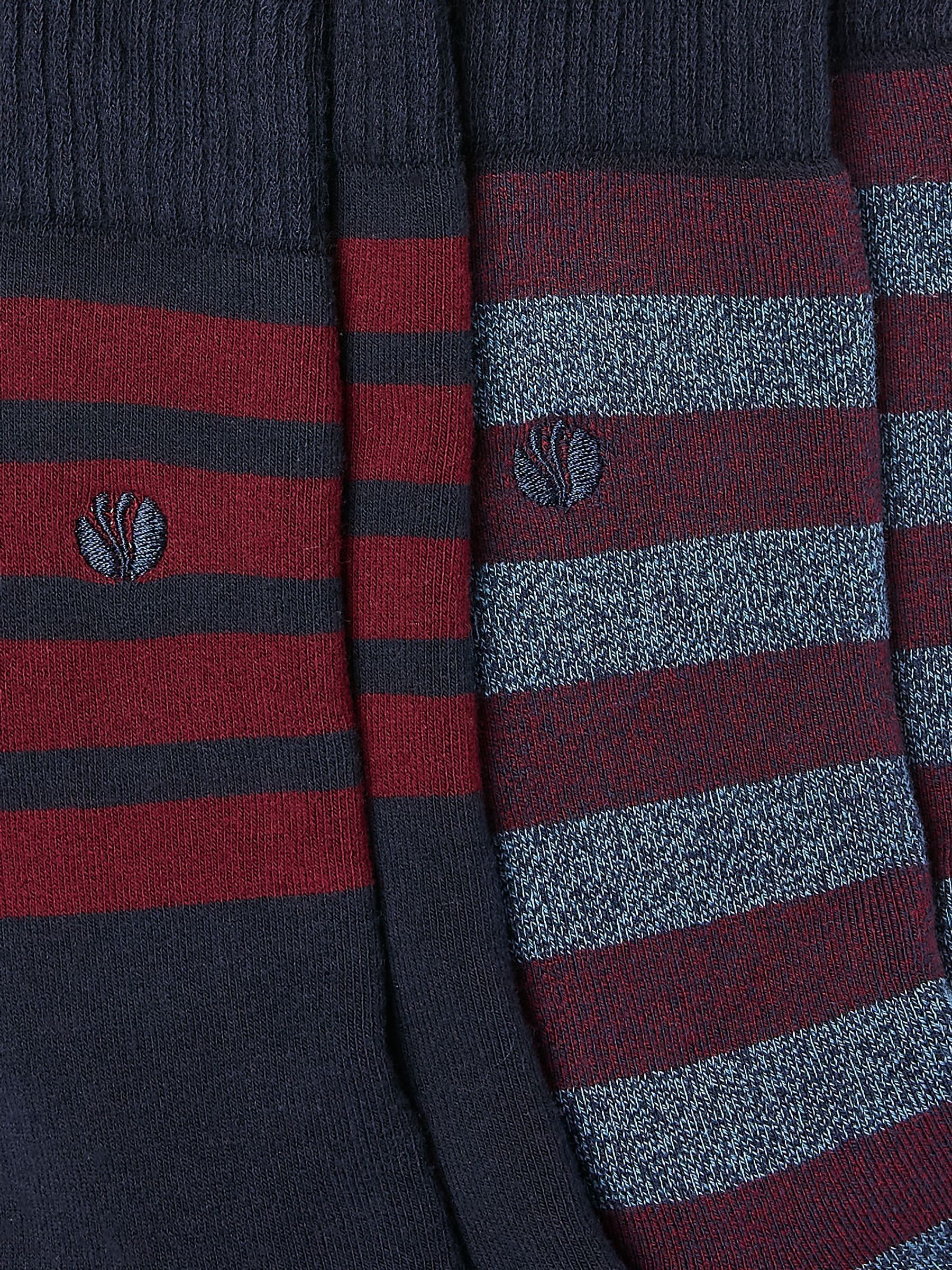 Blue Navy Thermal Stripe Socks 2 Pack - Image 2 of 2 Blue Navy Thermal Stripe Socks 2 Pack - Image 2 of 2