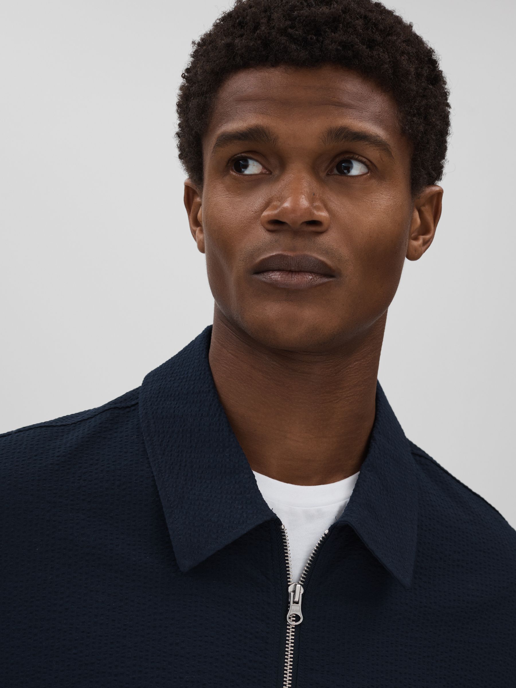 Wax London Seersucker Jacket in Navy - Image 4 of 6