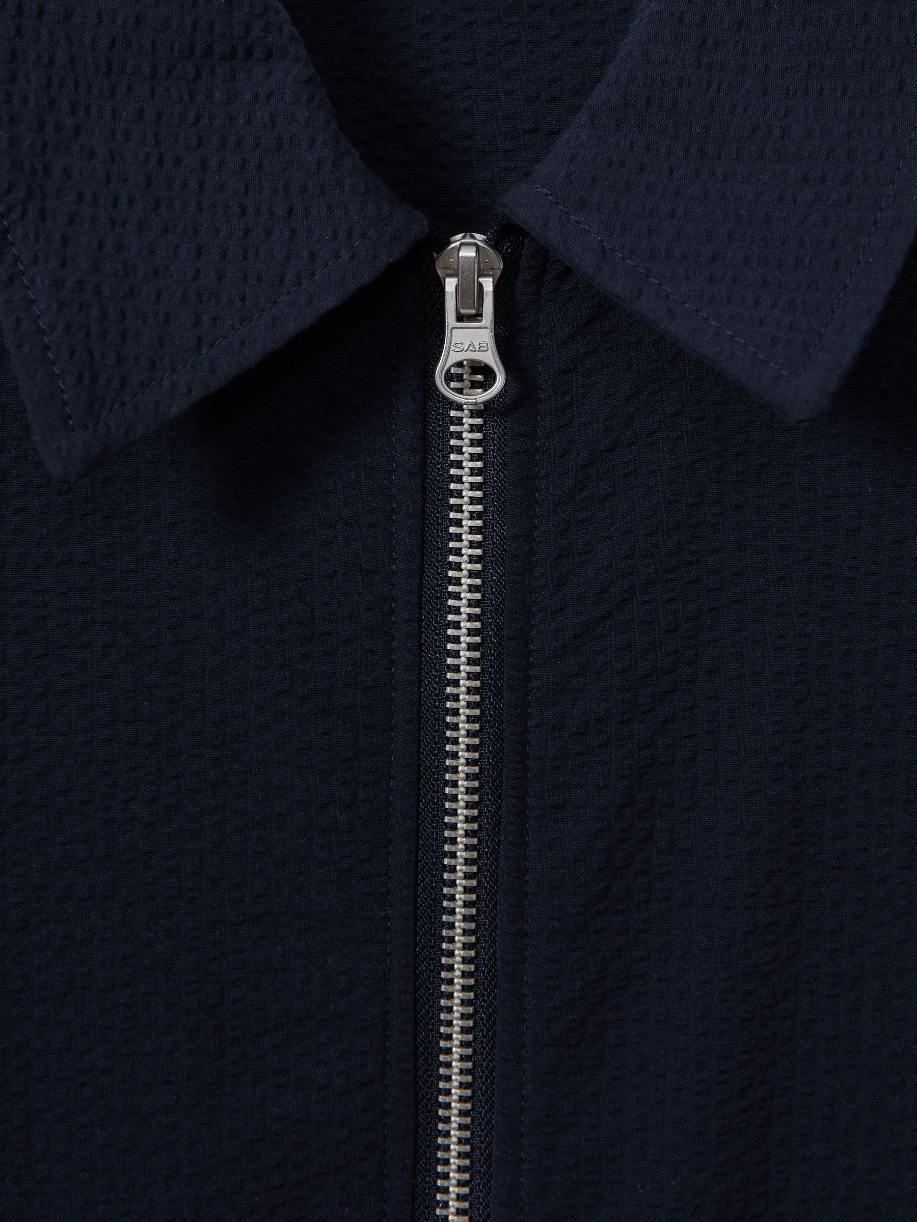 Wax London Seersucker Jacket in Navy - Image 6 of 6