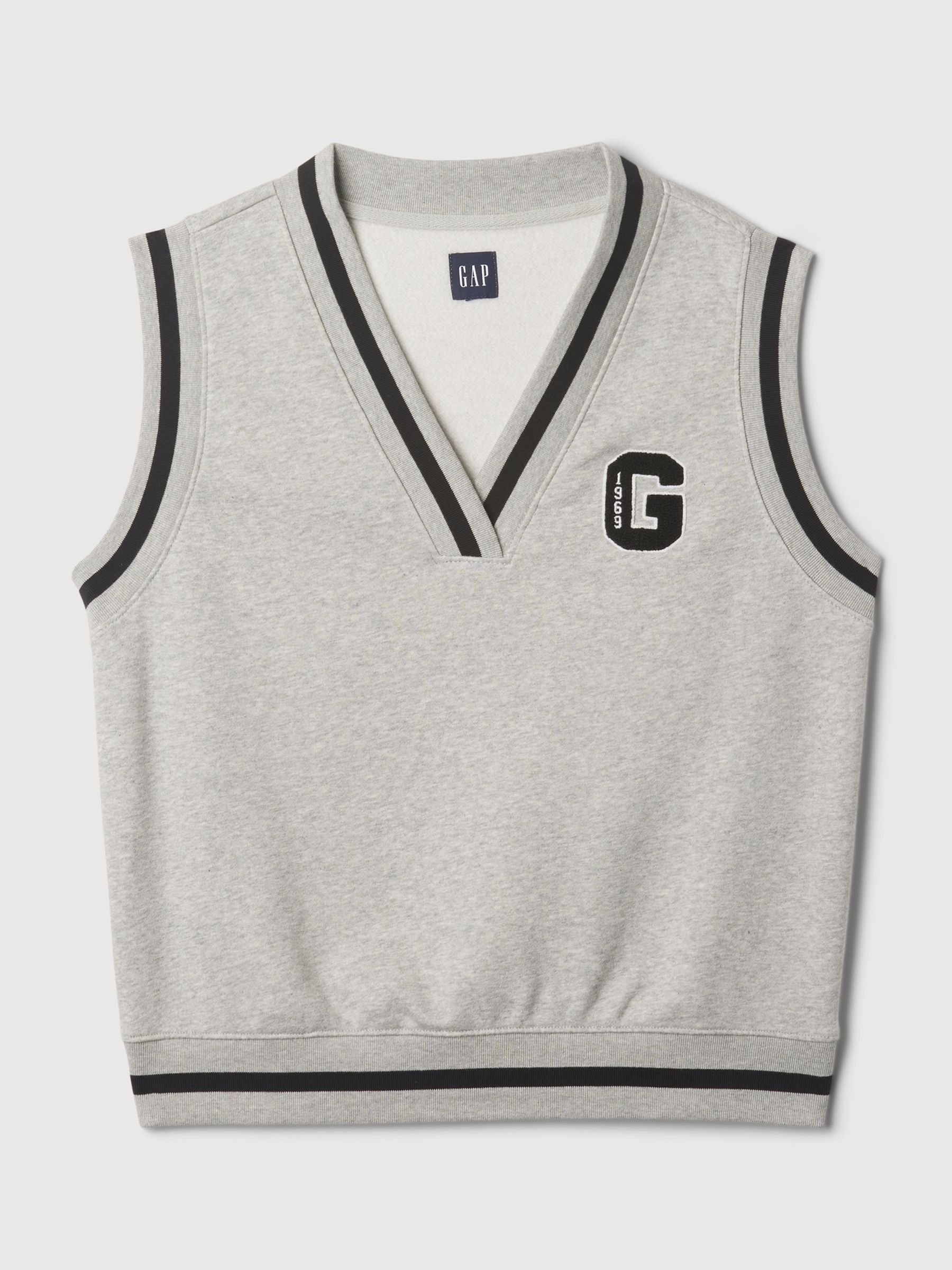 Grey Vintage Soft Oversized V Neck Vest - Image 3 of 3