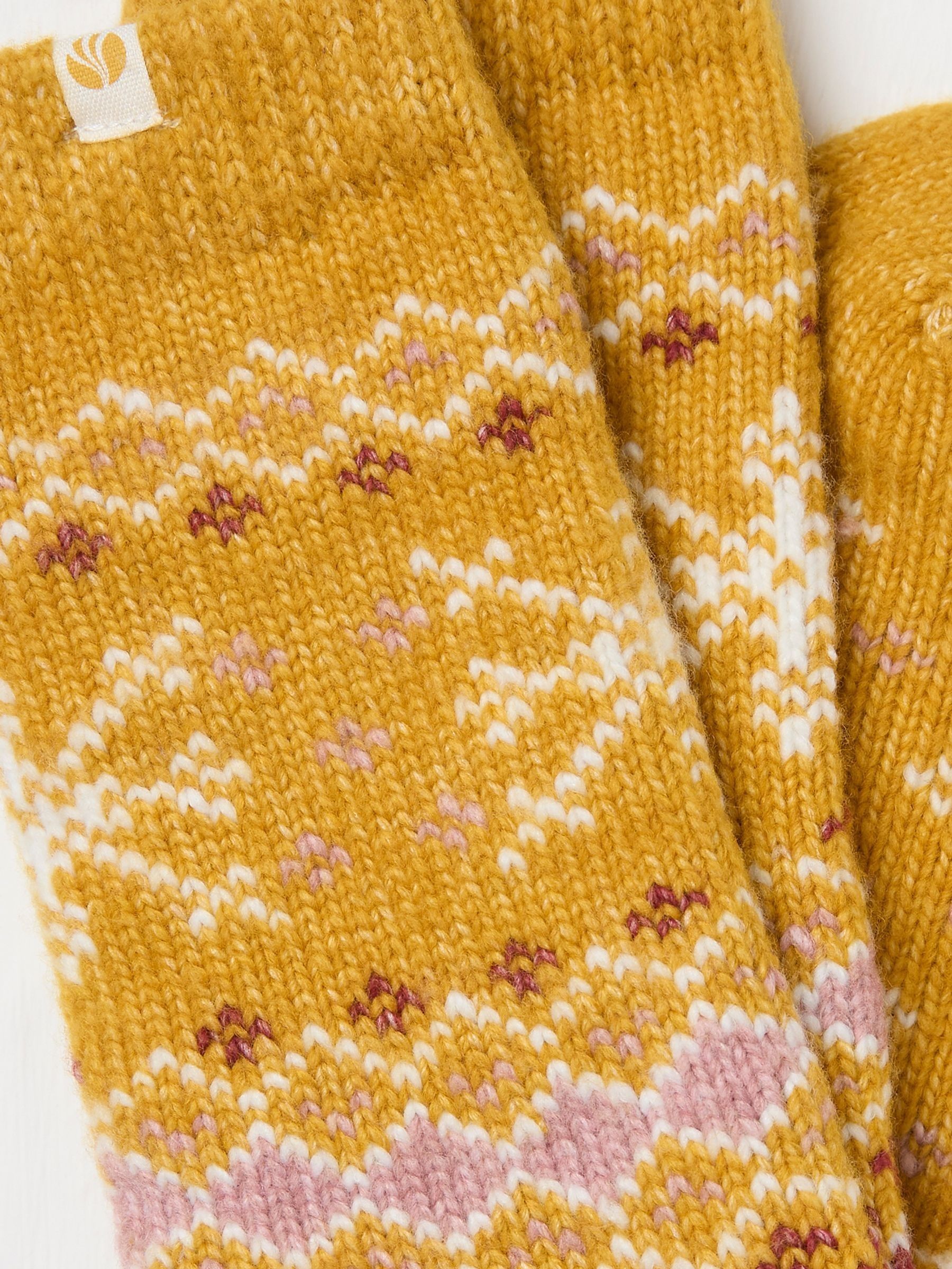 Yellow Fairisle Pattern Supersoft Socks - Image 2 of 2