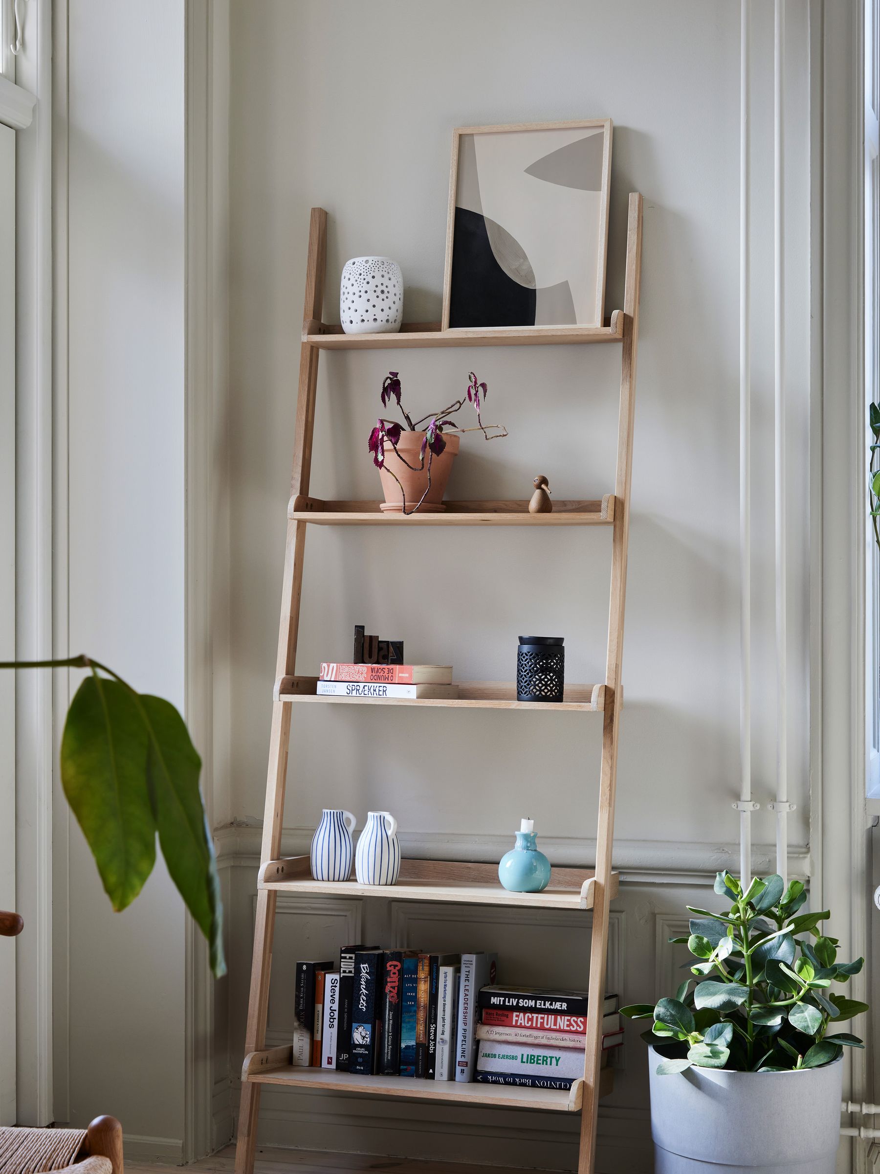 Paper Collective Grey Simplicity 01 Framed Wall Art Print in Natural Oak Frame - Image 2 of 4