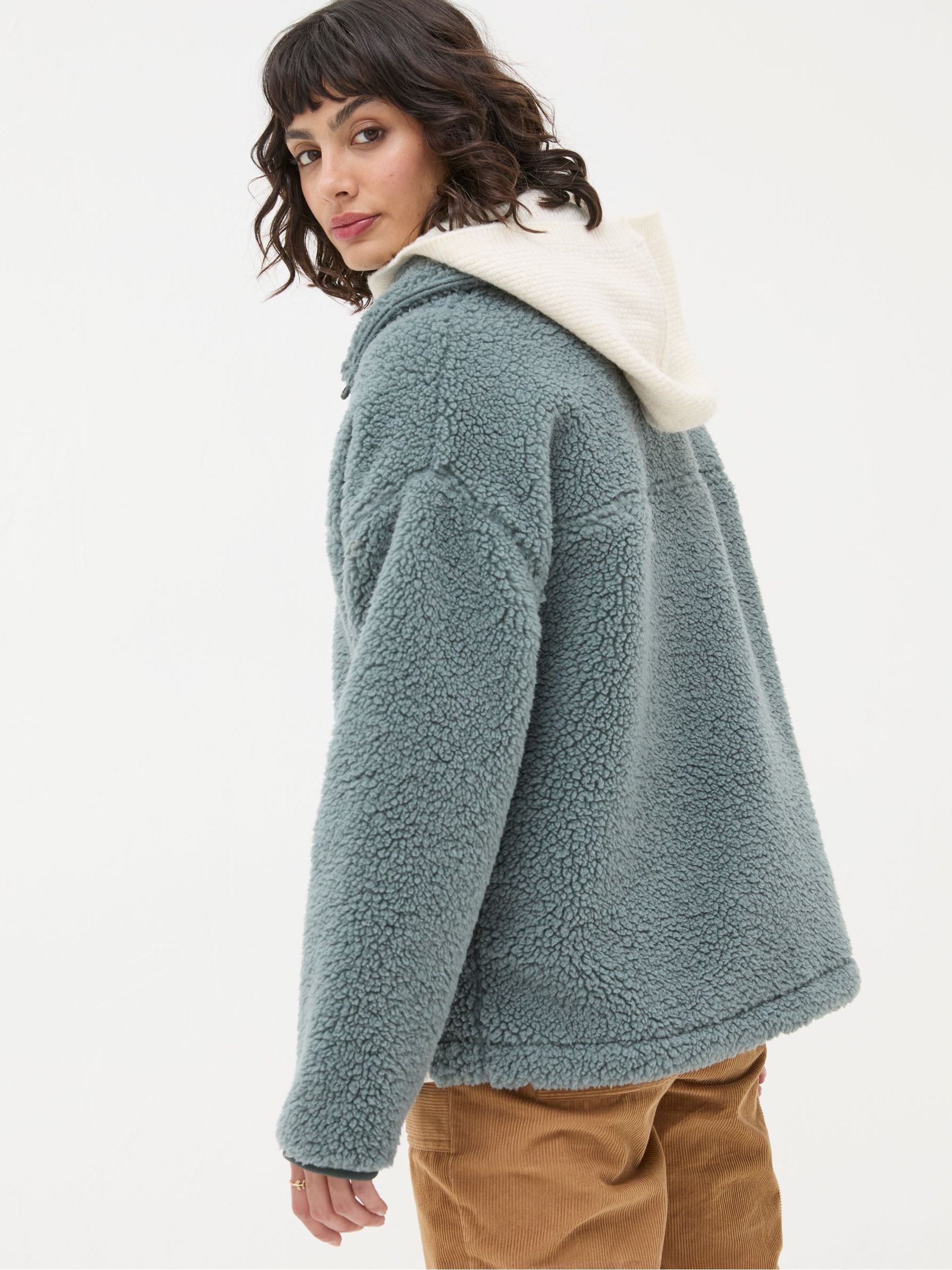 Parker Duck Egg Blue Half Neck Fleece - Image 3 of 6