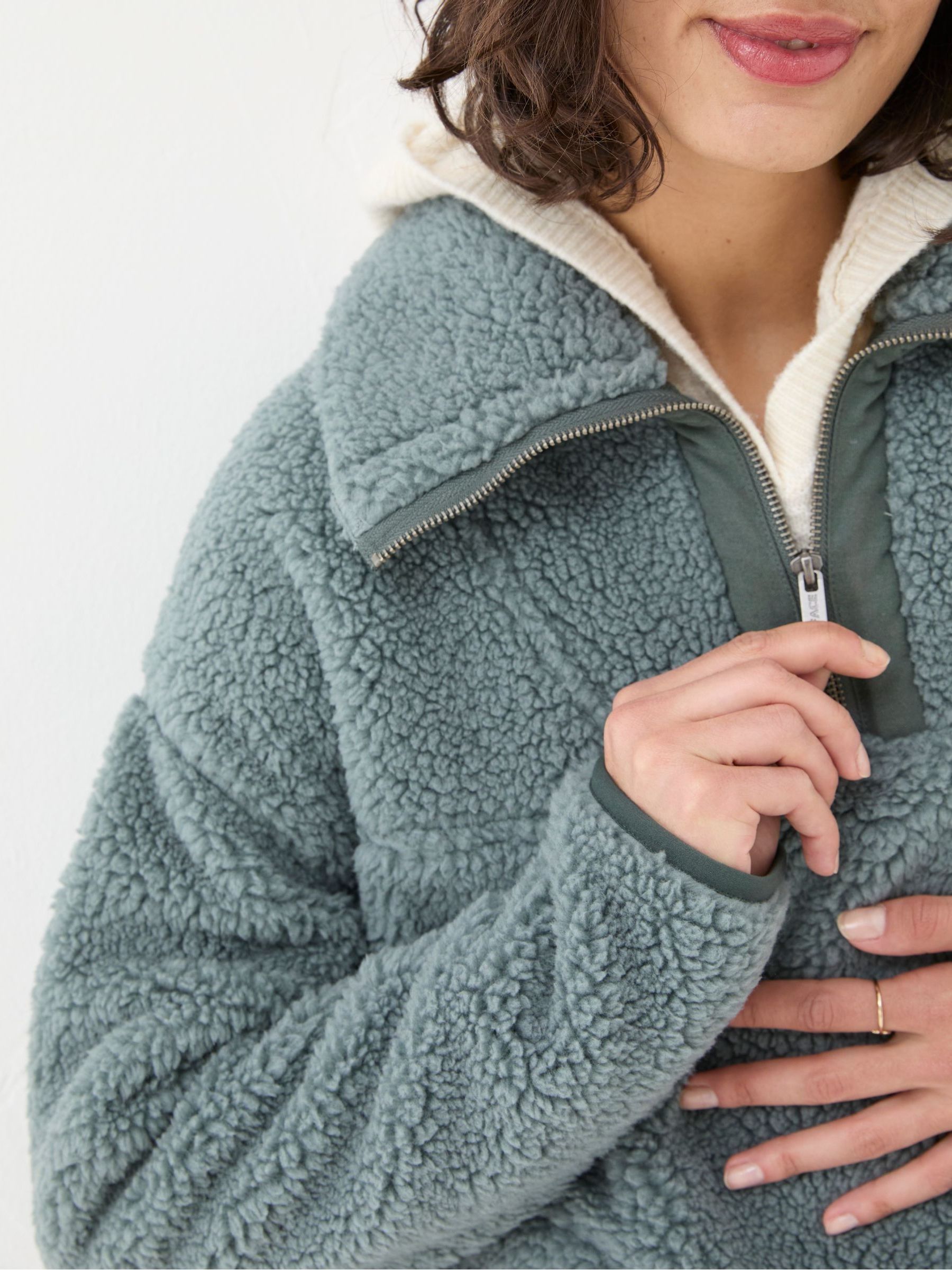 Parker Duck Egg Blue Half Neck Fleece - Image 5 of 6