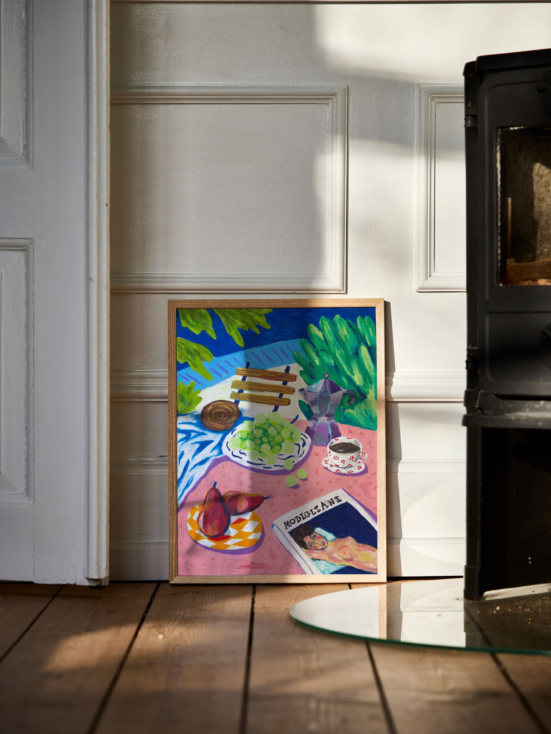 Paper Collective Multi Modigliani in the Garden Framed Wall Art Print in Natural Oak Frame - Image 2 of 4