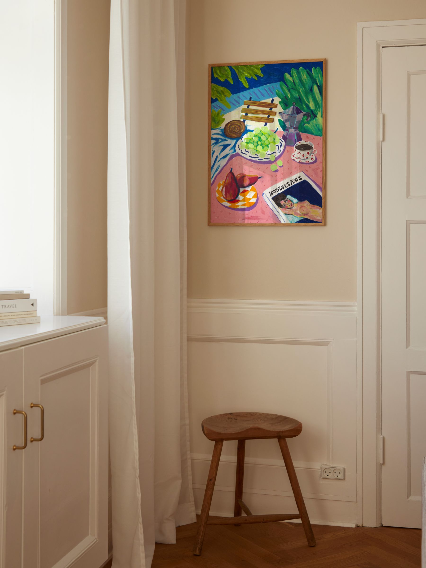 Paper Collective Multi Modigliani in the Garden Framed Wall Art Print in Natural Oak Frame - Image 4 of 4
