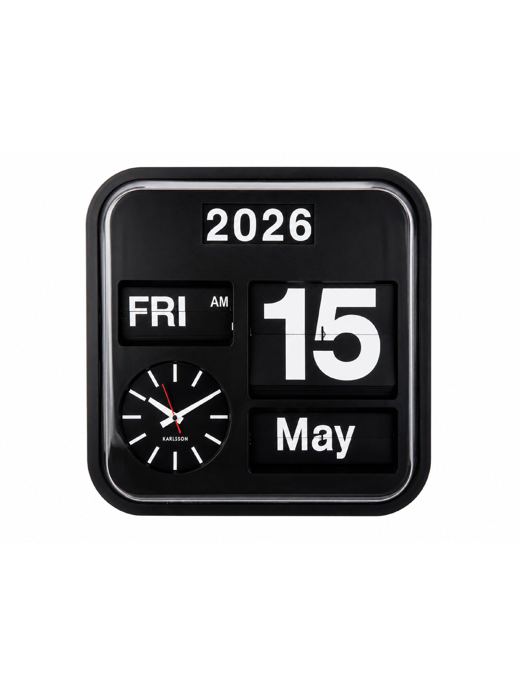 Karlsson Black Big Flip Wall Clock | Made