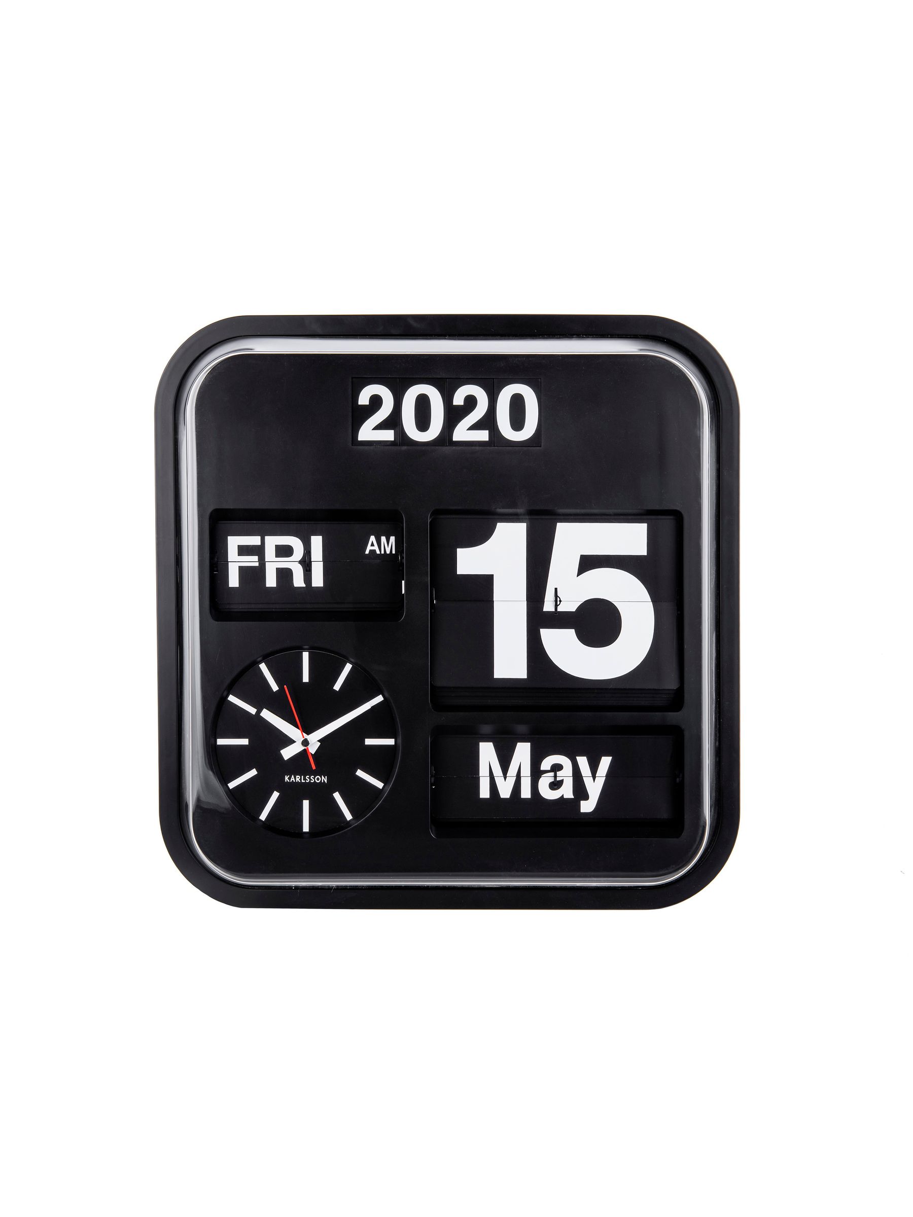 Karlsson Black Big Flip Wall Clock - Image 2 of 3