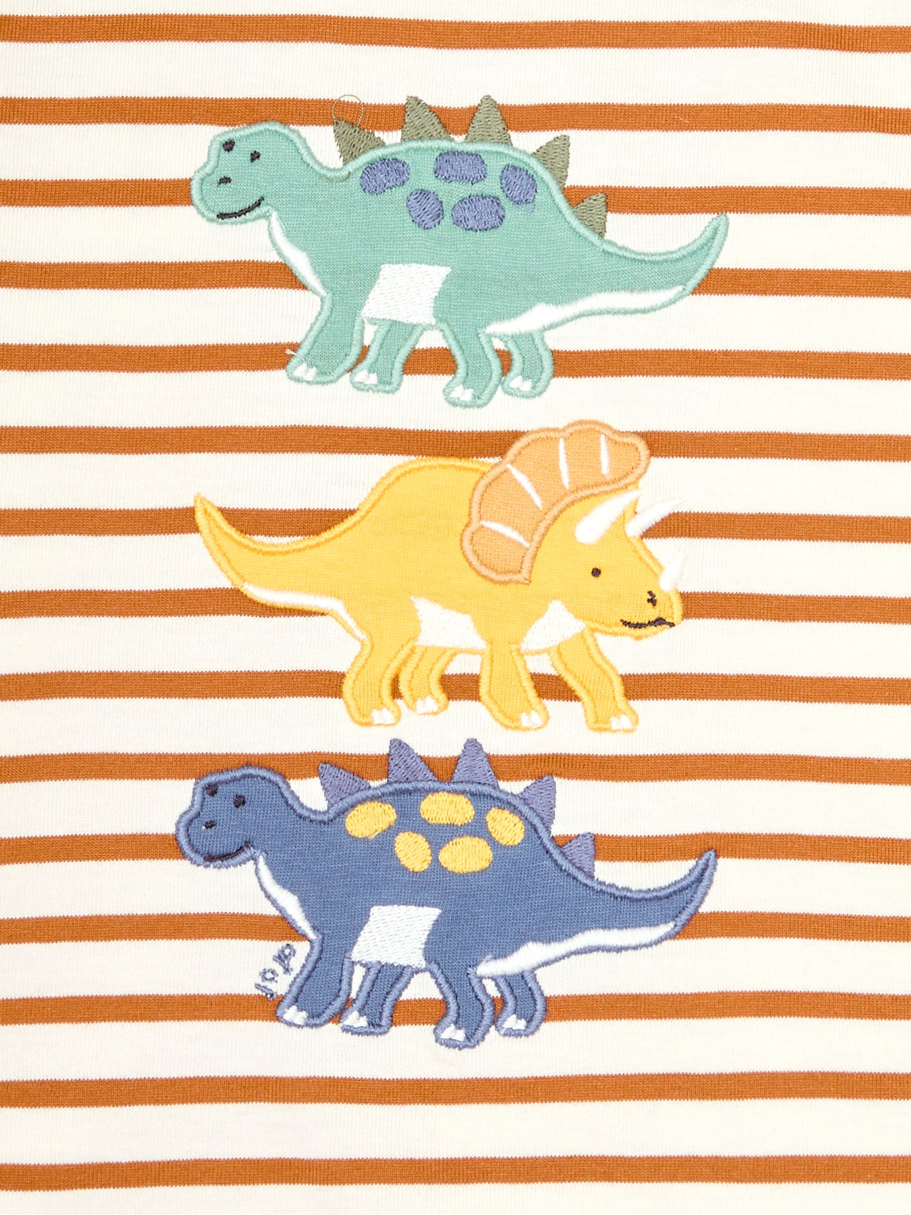 Toffee Stripe Dinosaur Appliqué Top - Image 3 of 3