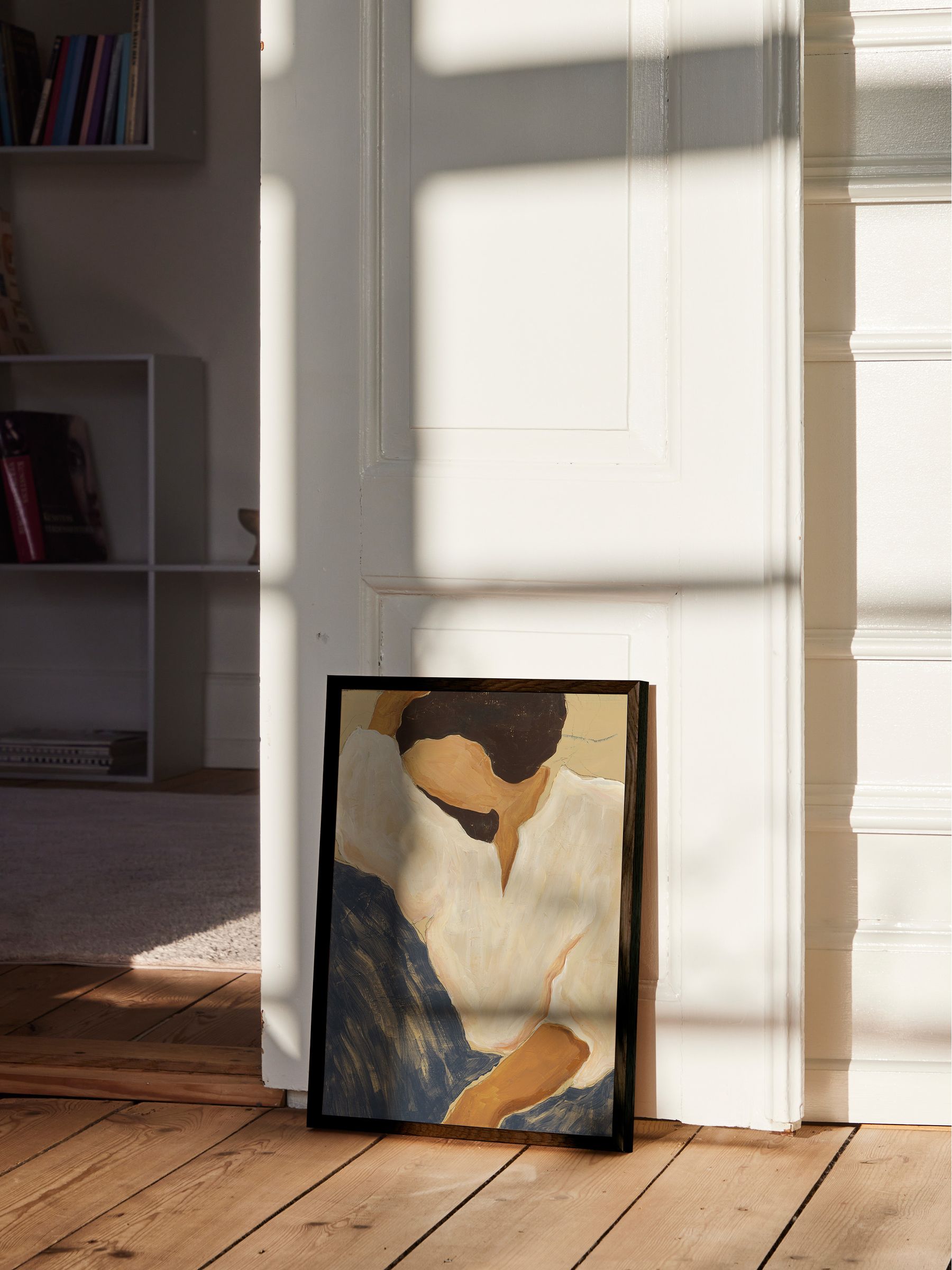Paper Collective White Silent Dreams Framed Wall Art Print in Dark Oak Frame - Image 3 of 4