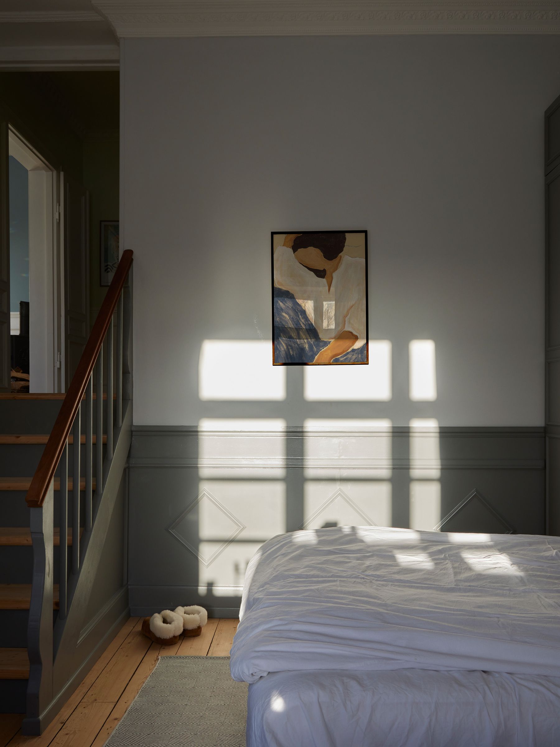 Paper Collective White Silent Dreams Framed Wall Art Print in Dark Oak Frame - Image 4 of 4