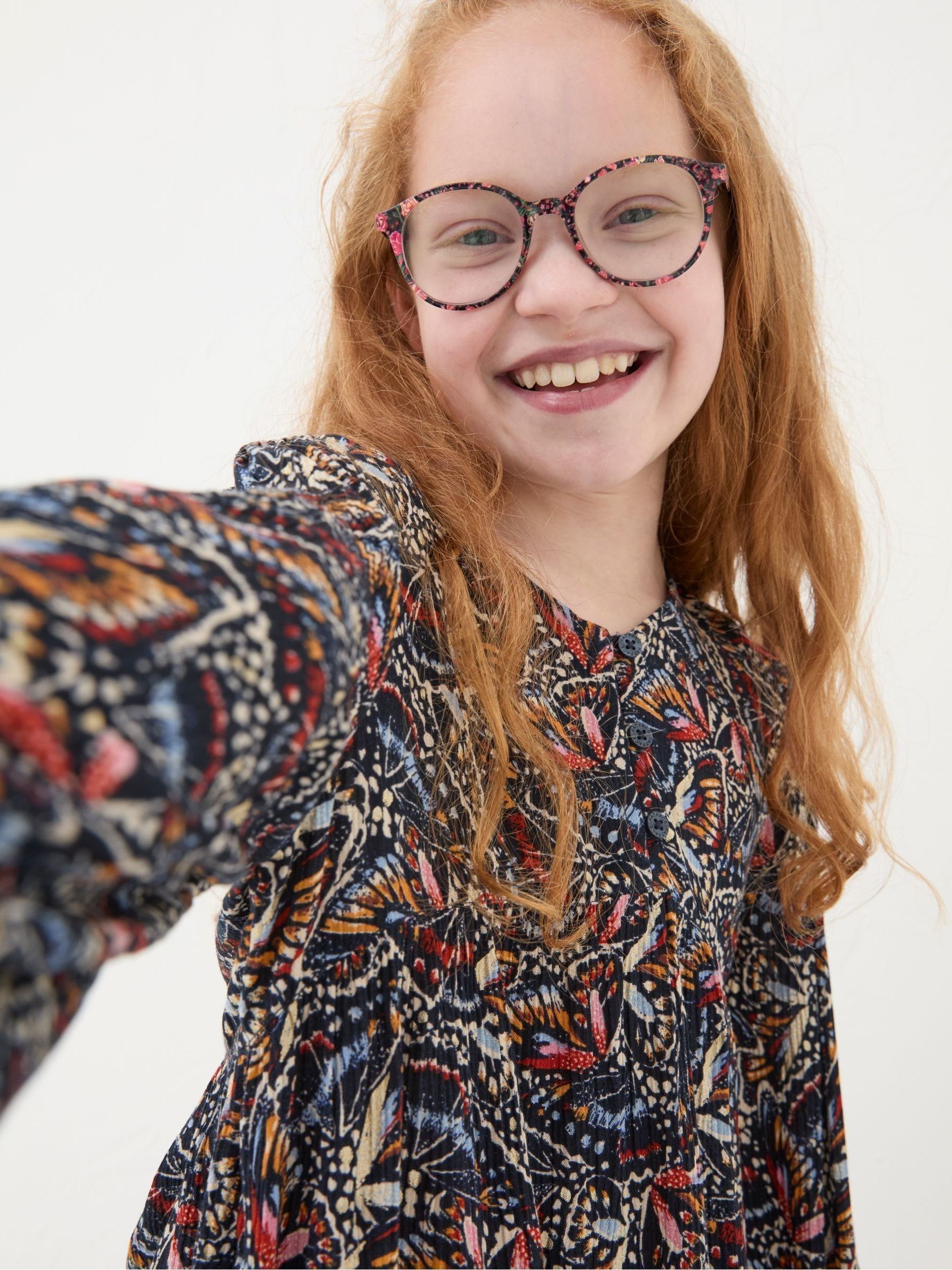 Lily Blue Butterfly Dress - Image 3 of 4