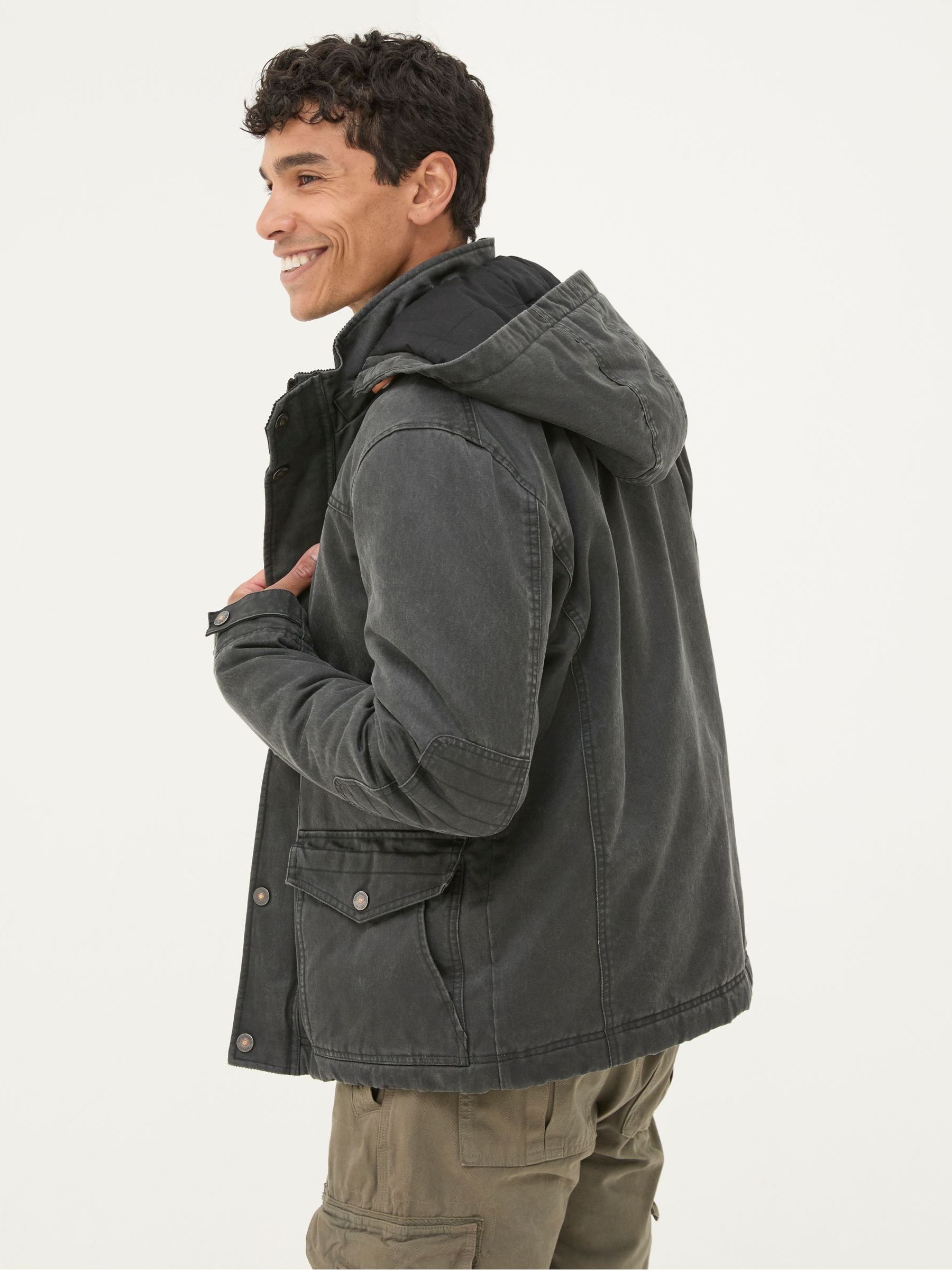 Hadley Dark Grey Hooded Jacket - Image 2 of 6