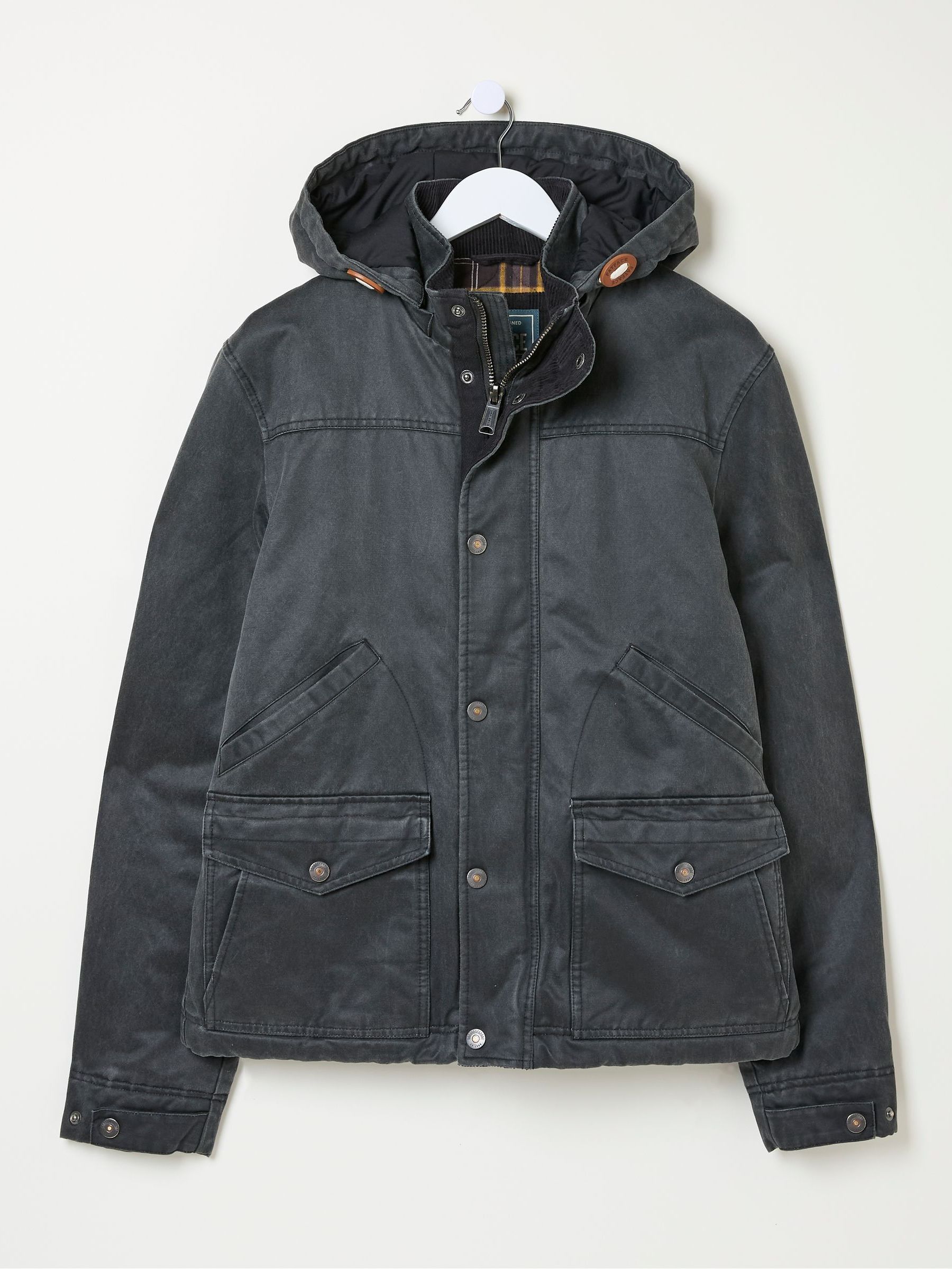Hadley Dark Grey Hooded Jacket - Image 6 of 6