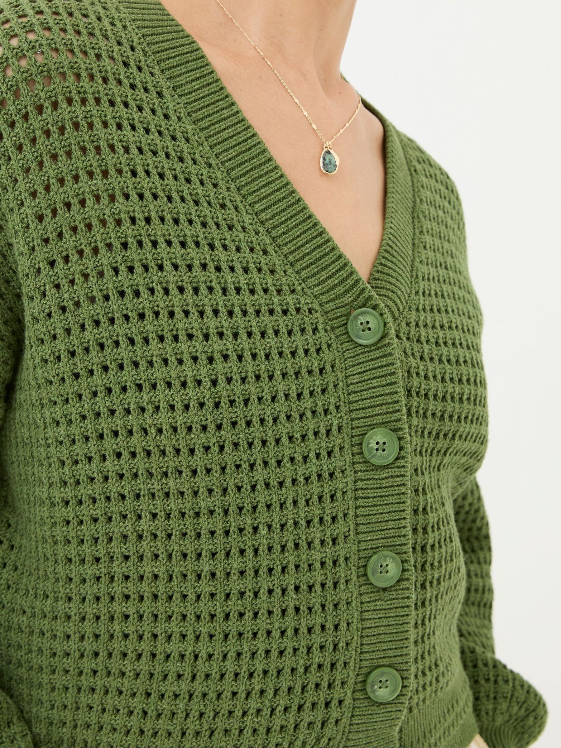 Annie Green Button Through Cardigan - Image 4 of 5