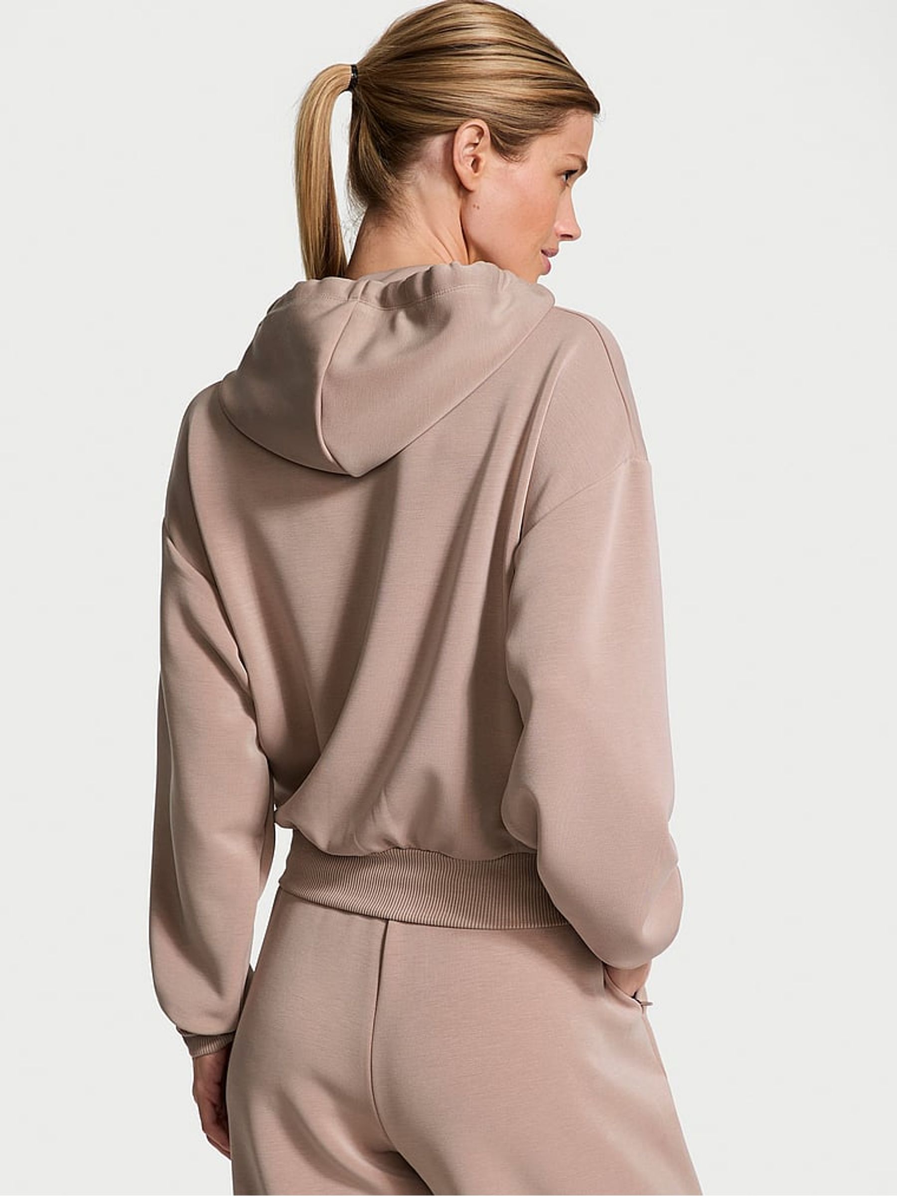 Candelight Rose Nude Featherweight Knit Hoodie - Image 2 of 3
