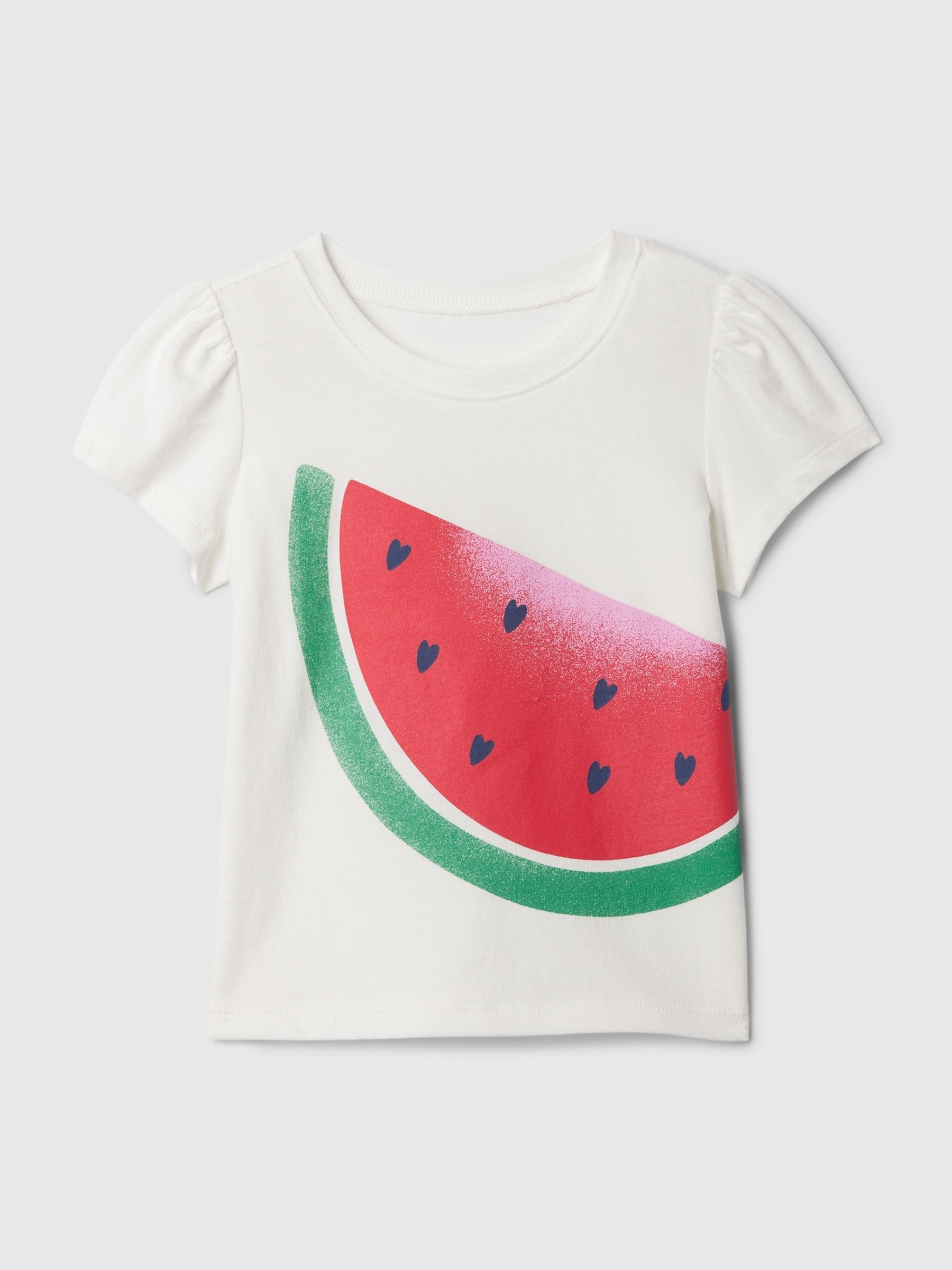 White/Pink Summer Graphic Short Sleeve T-Shirt (Newborn-5yrs) - Image 1 of 2