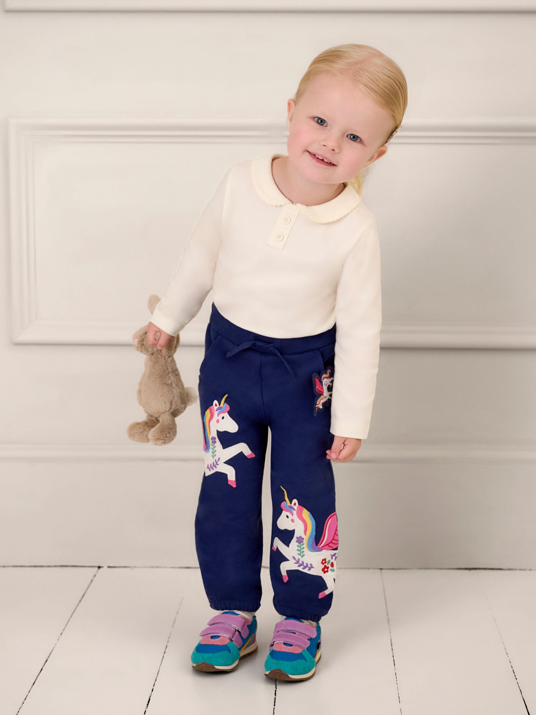 Navy Blue Unicorn Appliqué Joggers - Image 2 of 6