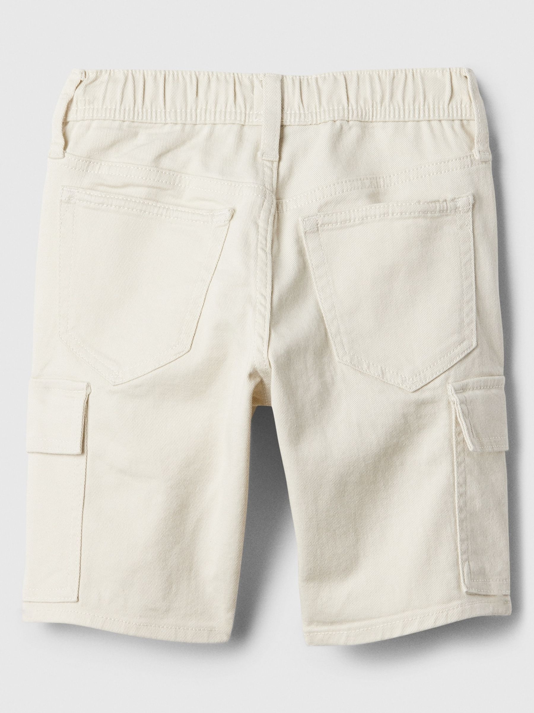Cream Denim Pull On Cargo Shorts (4-13yrs) - Image 2 of 3