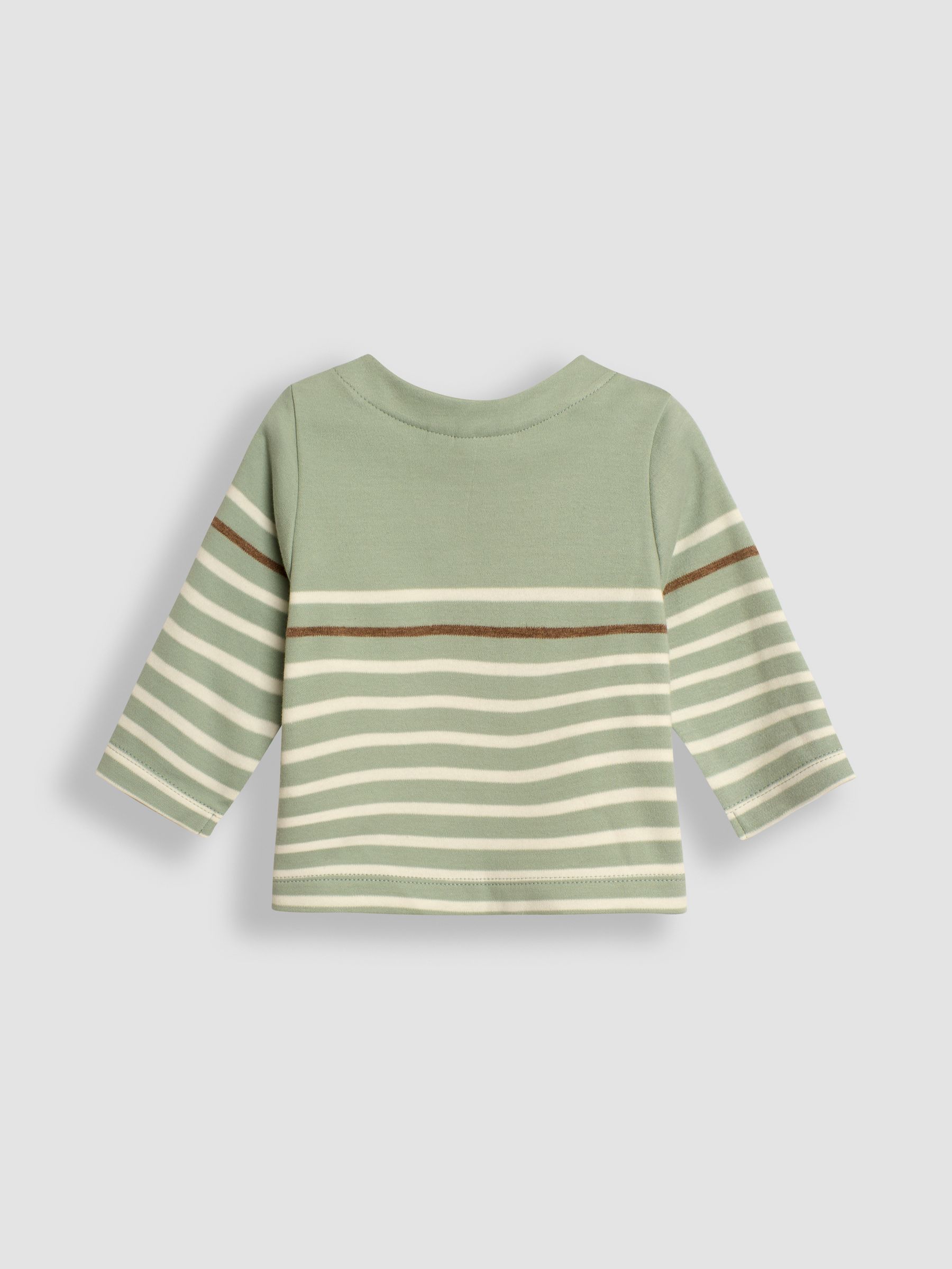Green Bear Embroidered Breton Top And Rib Leggings Set - Image 3 of 6