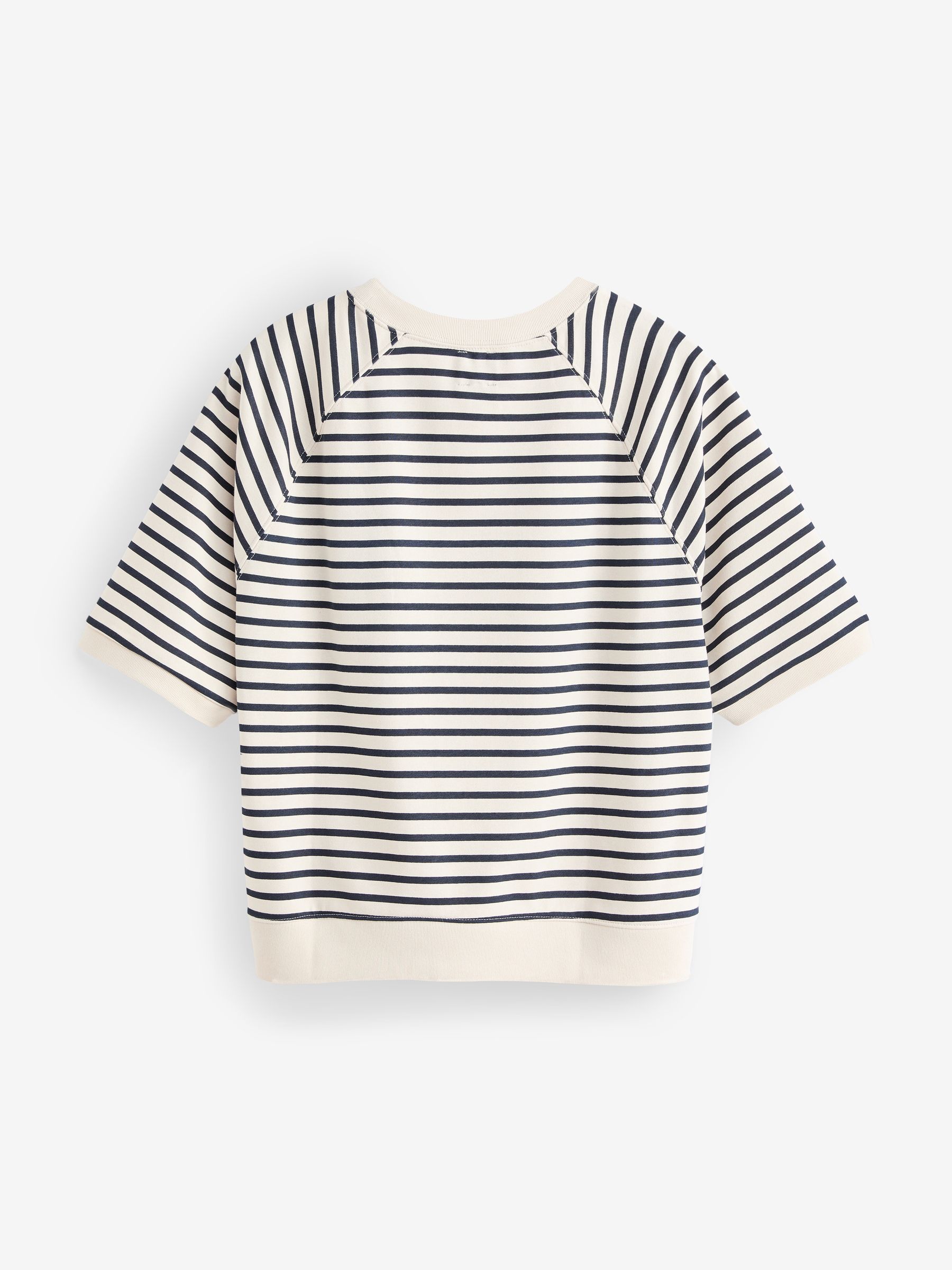 Cream & Black Stripe Logo Oversized Sweatshirt - Image 2 of 7