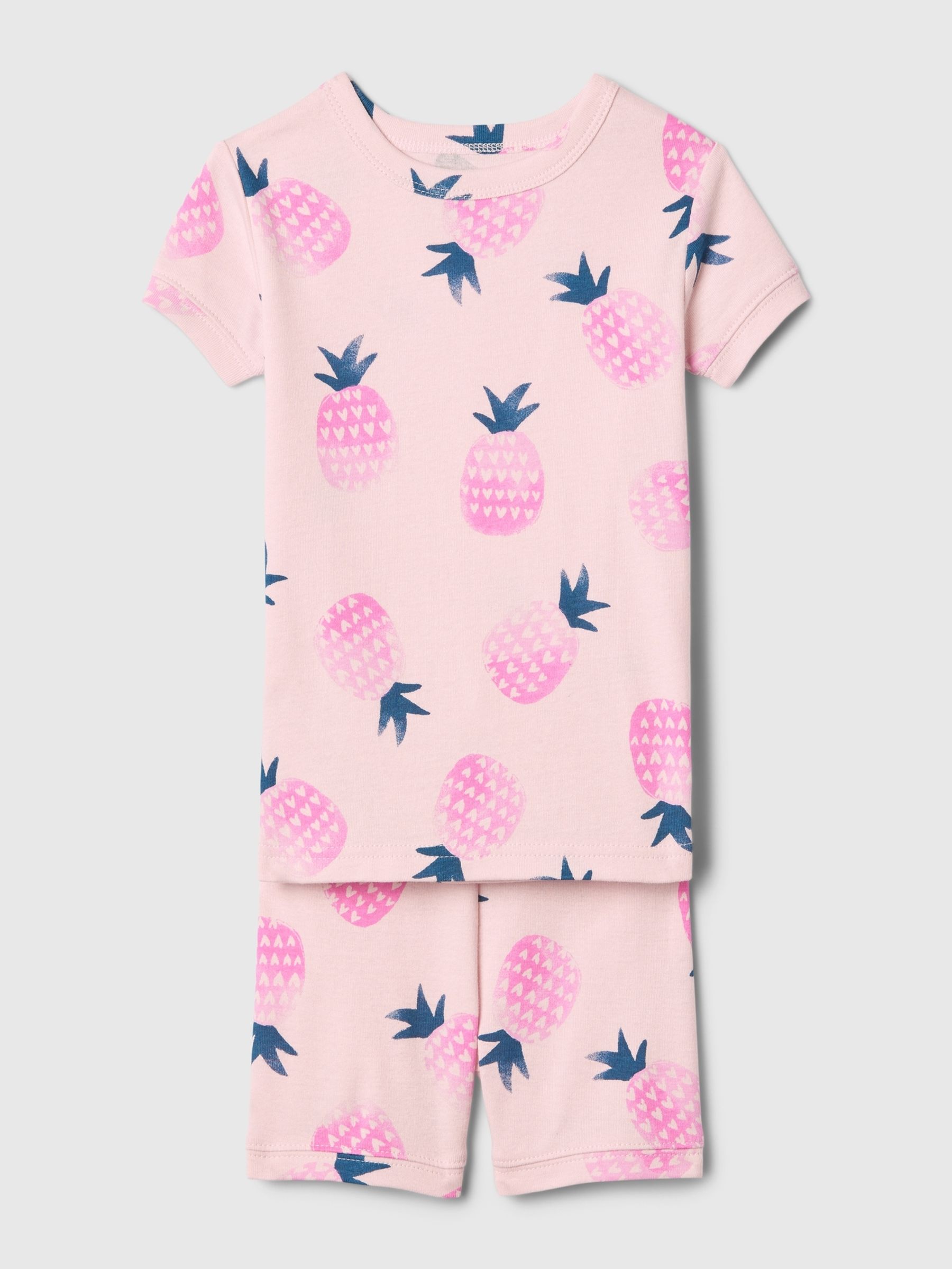 Pink Organic Cotton Short Pyjama Set (6mths-5yrs) - Image 1 of 2