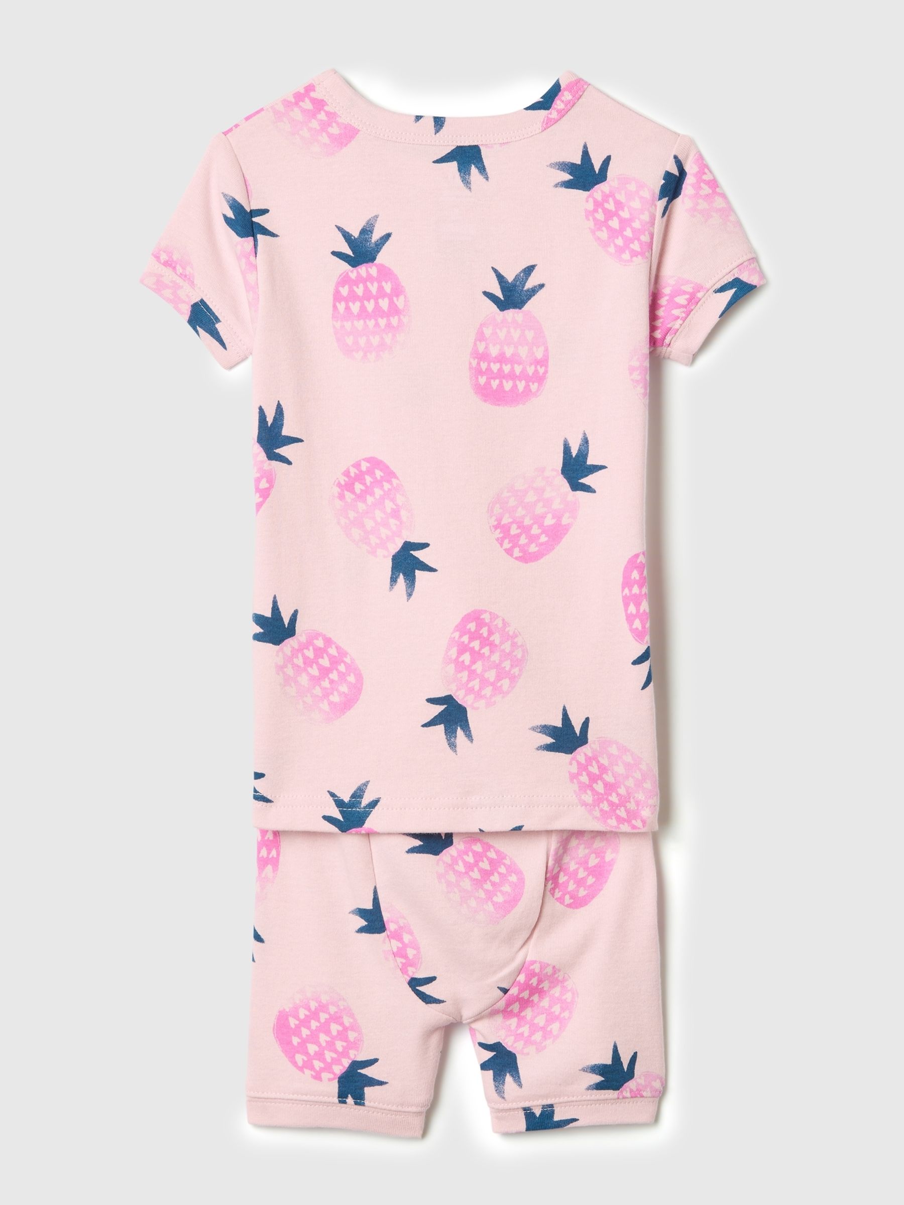 Pink Organic Cotton Short Pyjama Set (6mths-5yrs) - Image 2 of 2