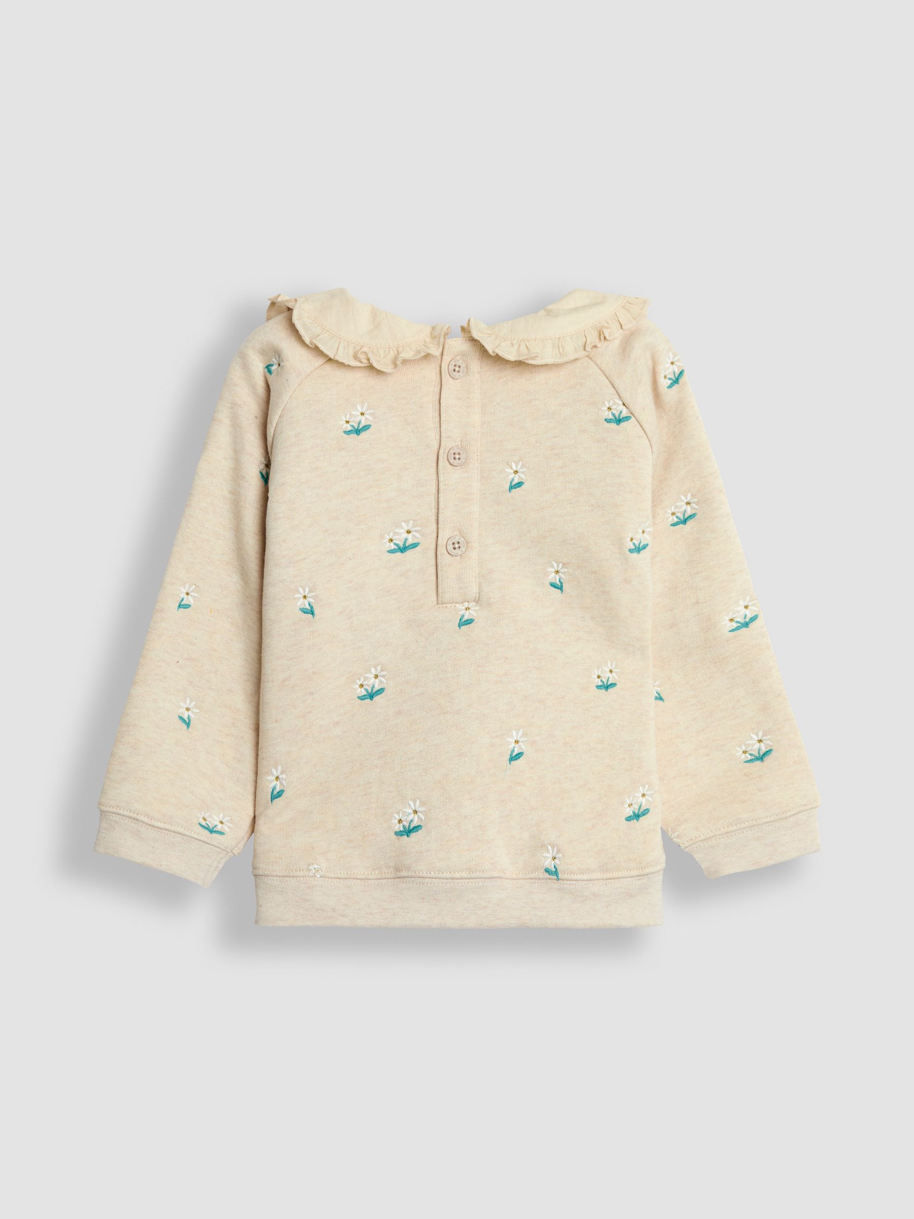 Natural Embroidered Collar Sweatshirt - Image 4 of 5