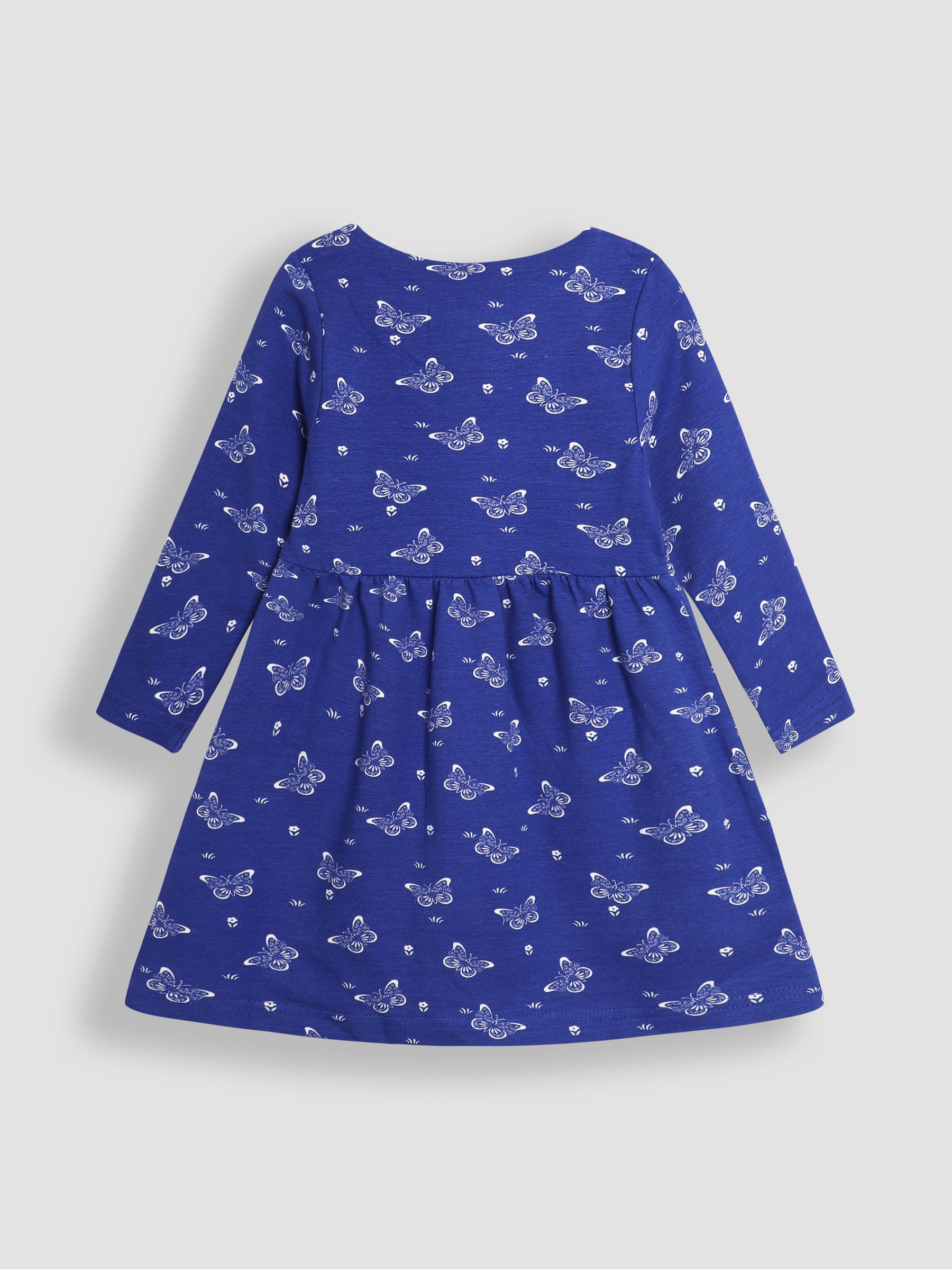 Cobalt Blue Butterfly Button Front Dress - Image 4 of 5