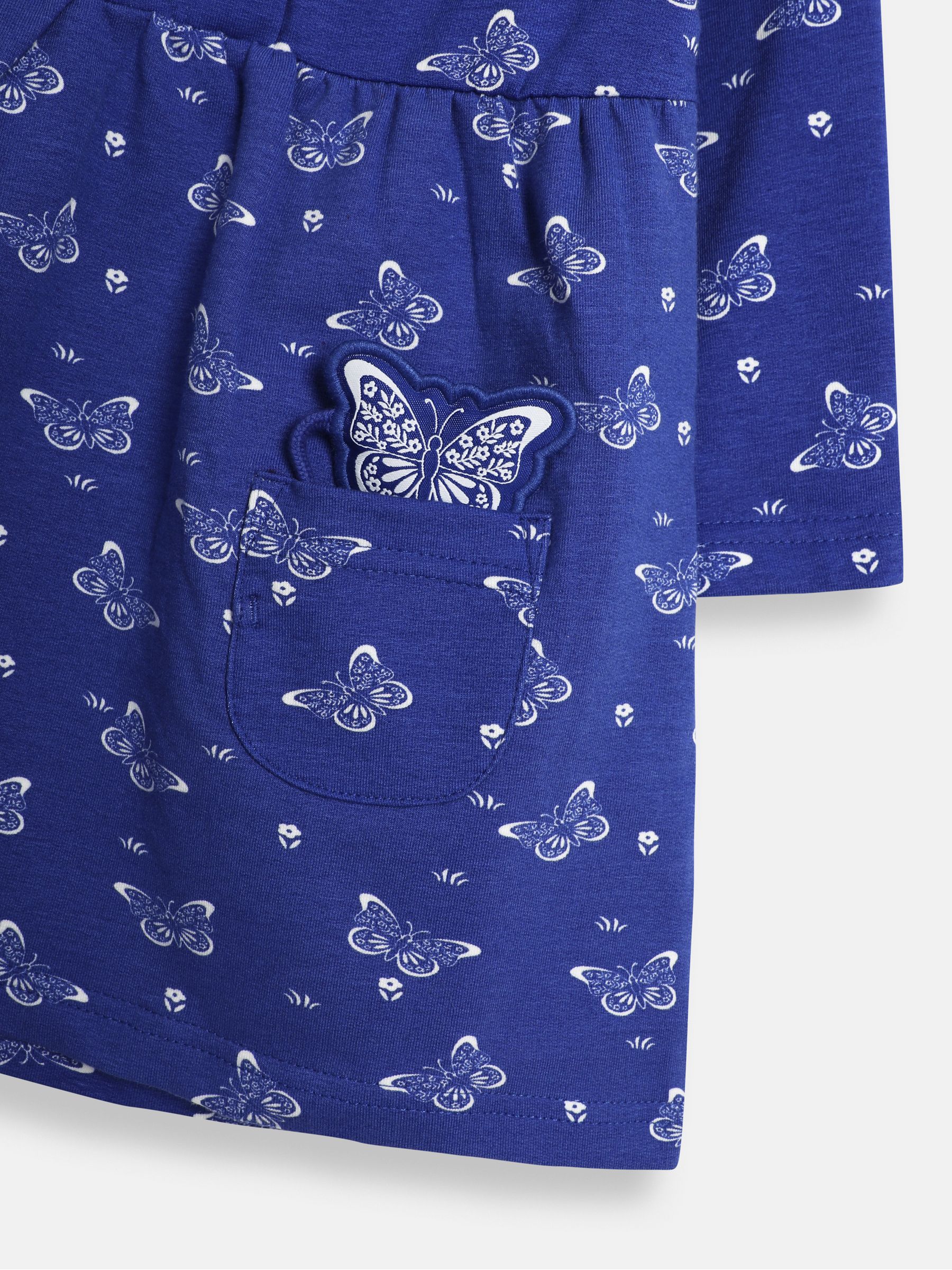 Cobalt Blue Butterfly Button Front Dress - Image 5 of 5