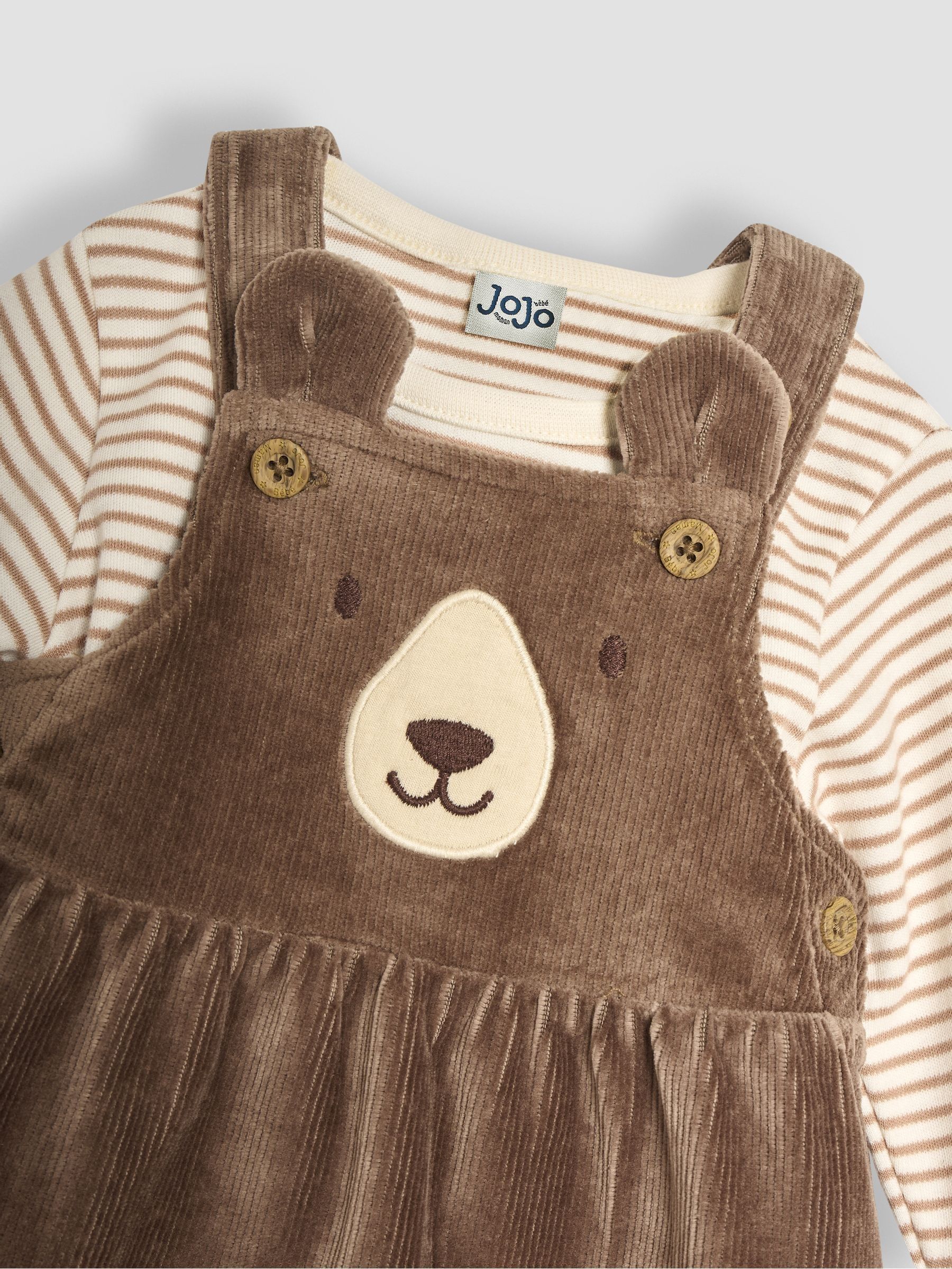 Fawn Bear Velour Pinafore Dress And Top Set 2 Pack - Image 7 of 8