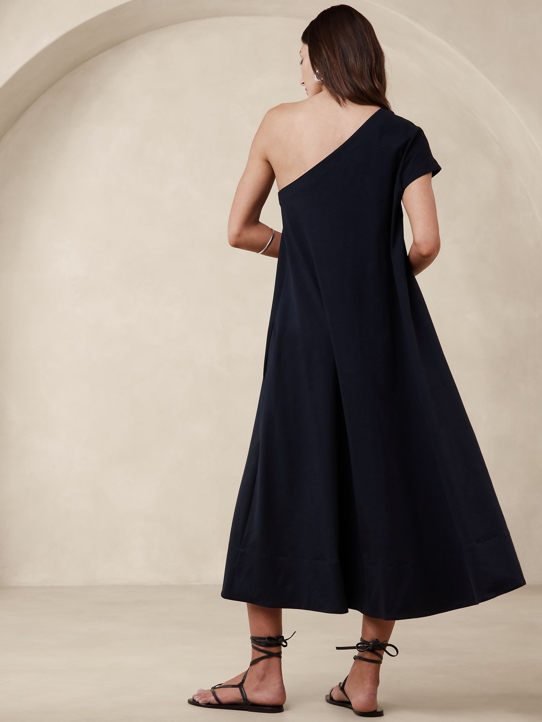 Banana Republic Blue Odile One-Shoulder Knit Dress - Image 2 of 5