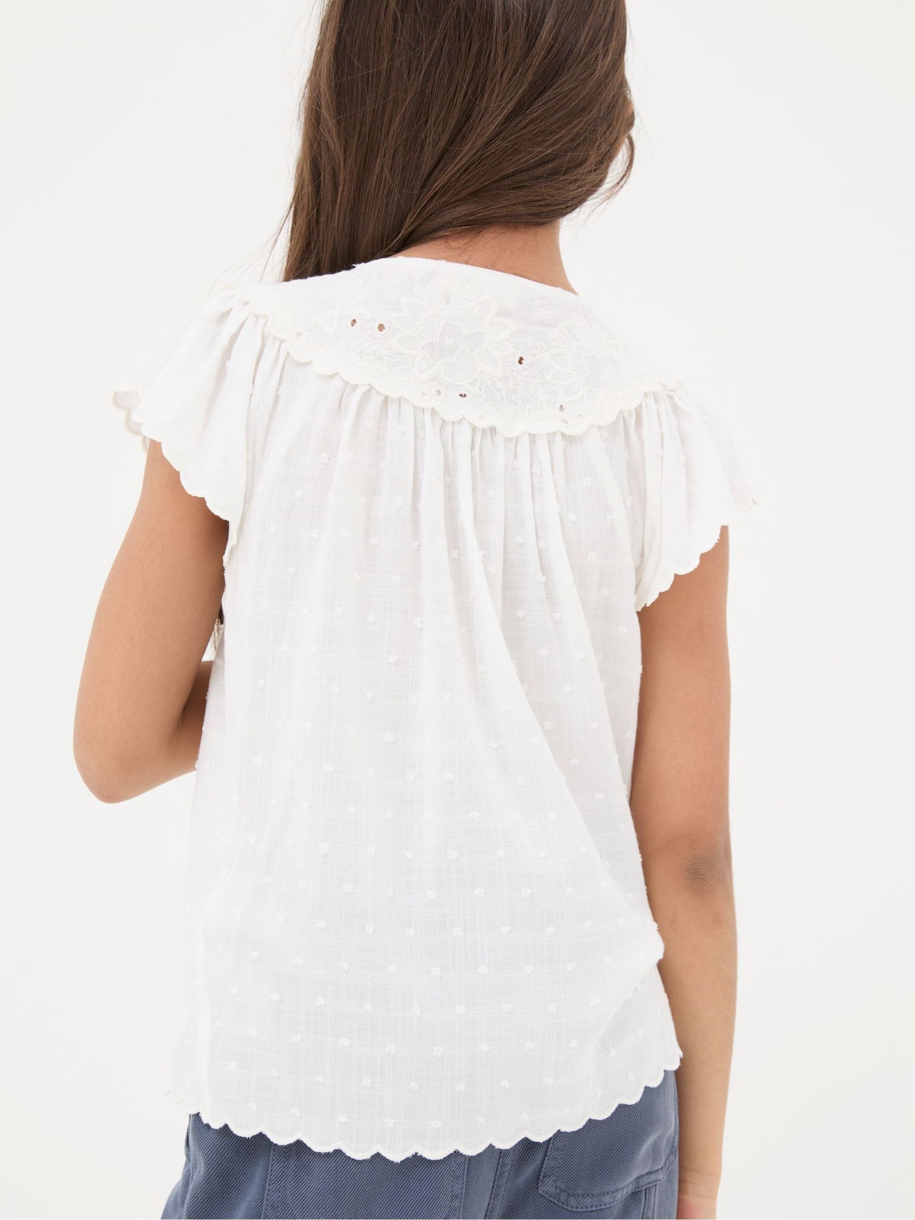 Emily White Embroidered Blouse - Image 2 of 5
