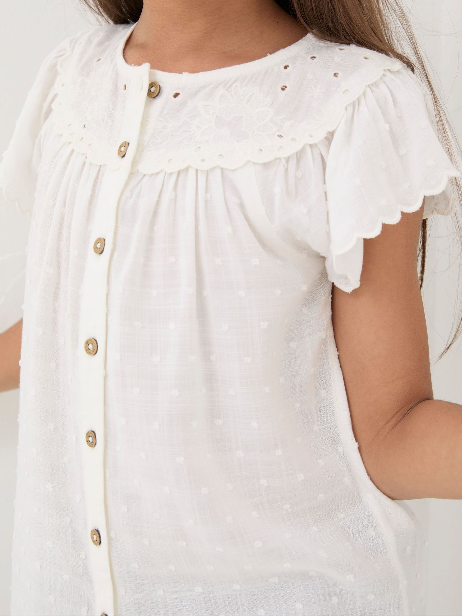 Emily White Embroidered Blouse - Image 4 of 5