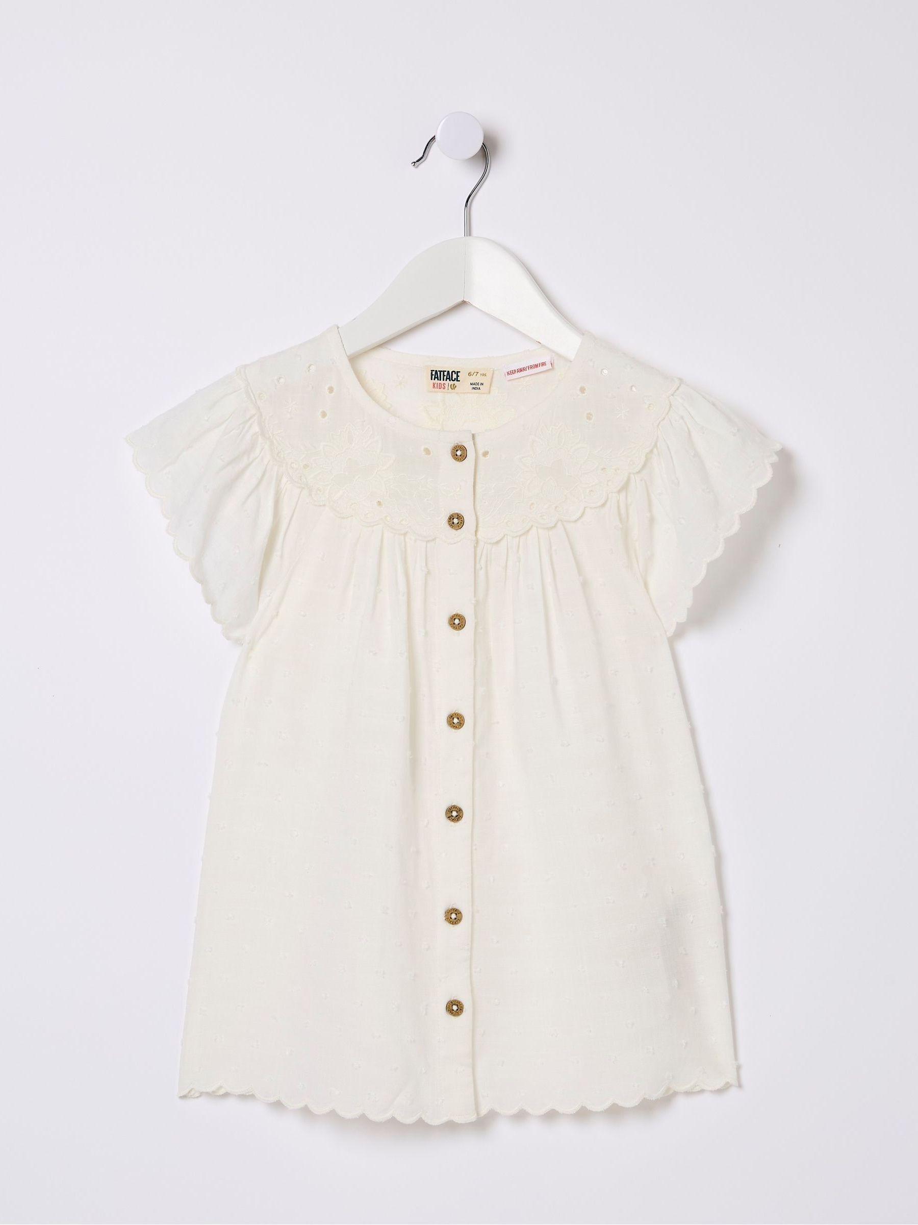 Emily White Embroidered Blouse - Image 5 of 5 Emily White Embroidered Blouse - Image 5 of 5