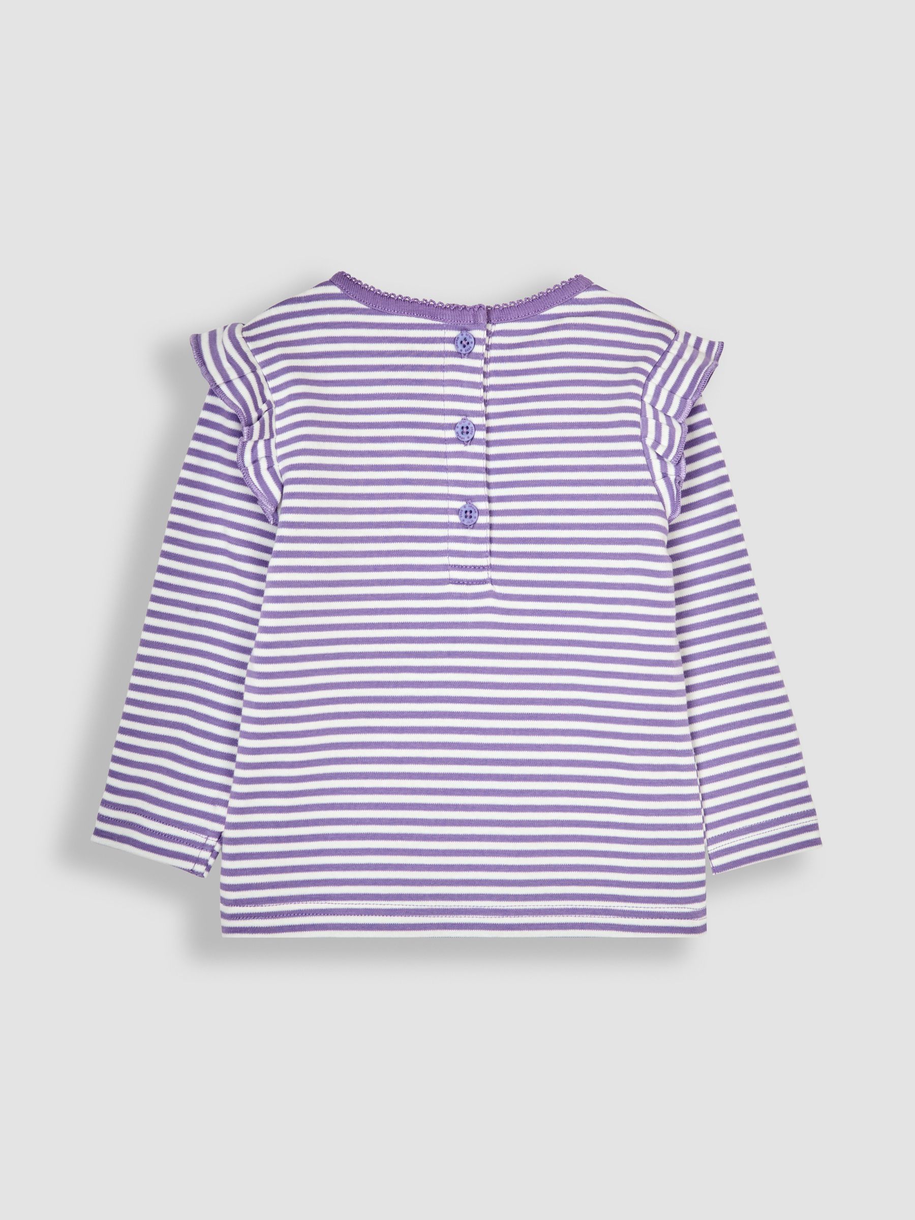 Lilac Purple Toadstool 2-Pack Ditsy Floral & Stripe Frill Tops - Image 5 of 6