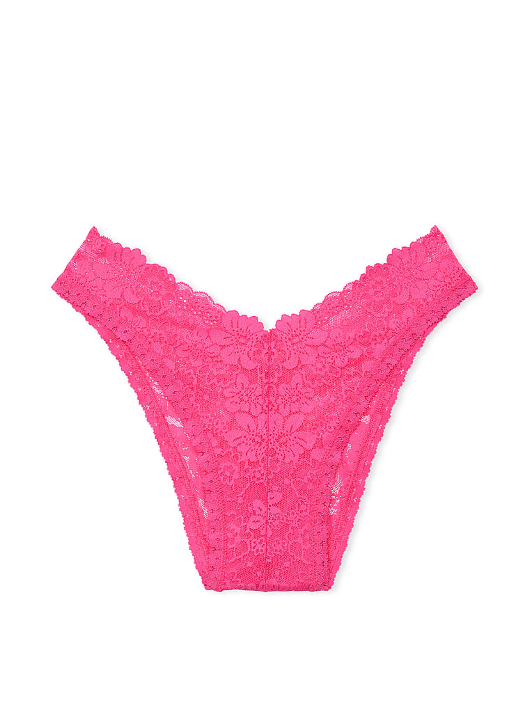Pink Rose Brazilian Floral Lace Knickers - Image 3 of 3