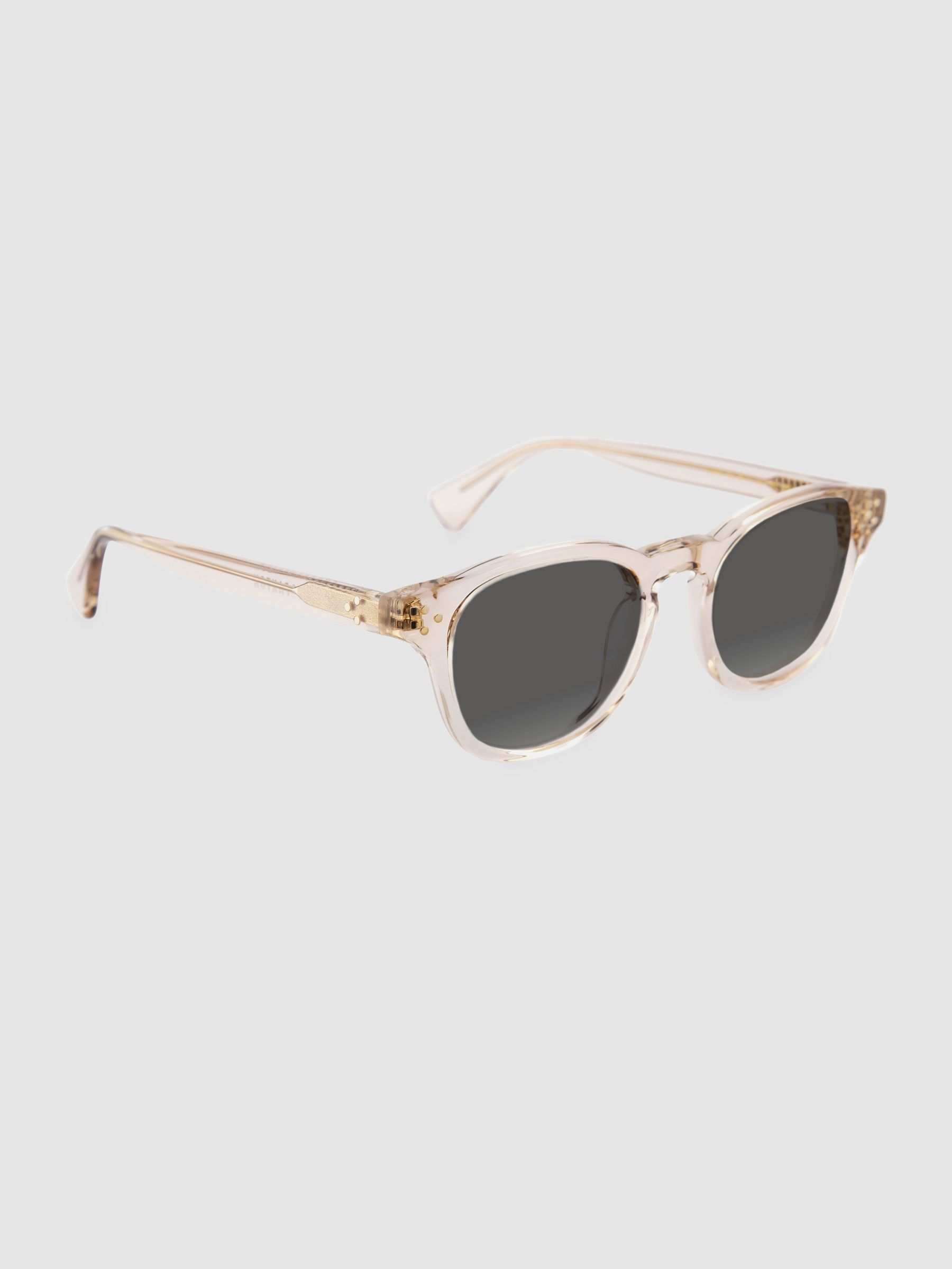 Curry & Paxton Round Sunglasses in Champagne - Image 3 of 4