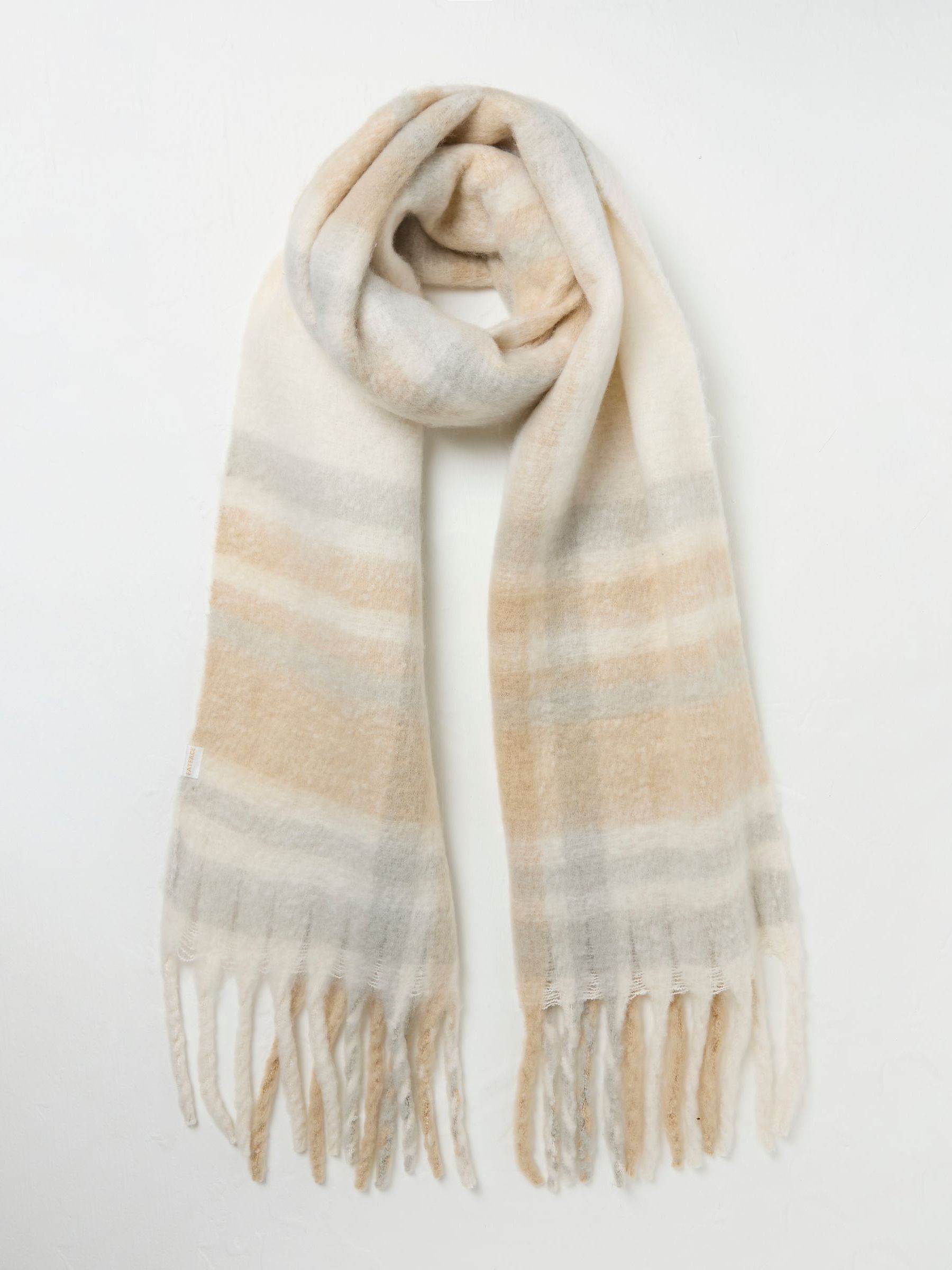 Talia Ivory Check Scarf - Image 1 of 2