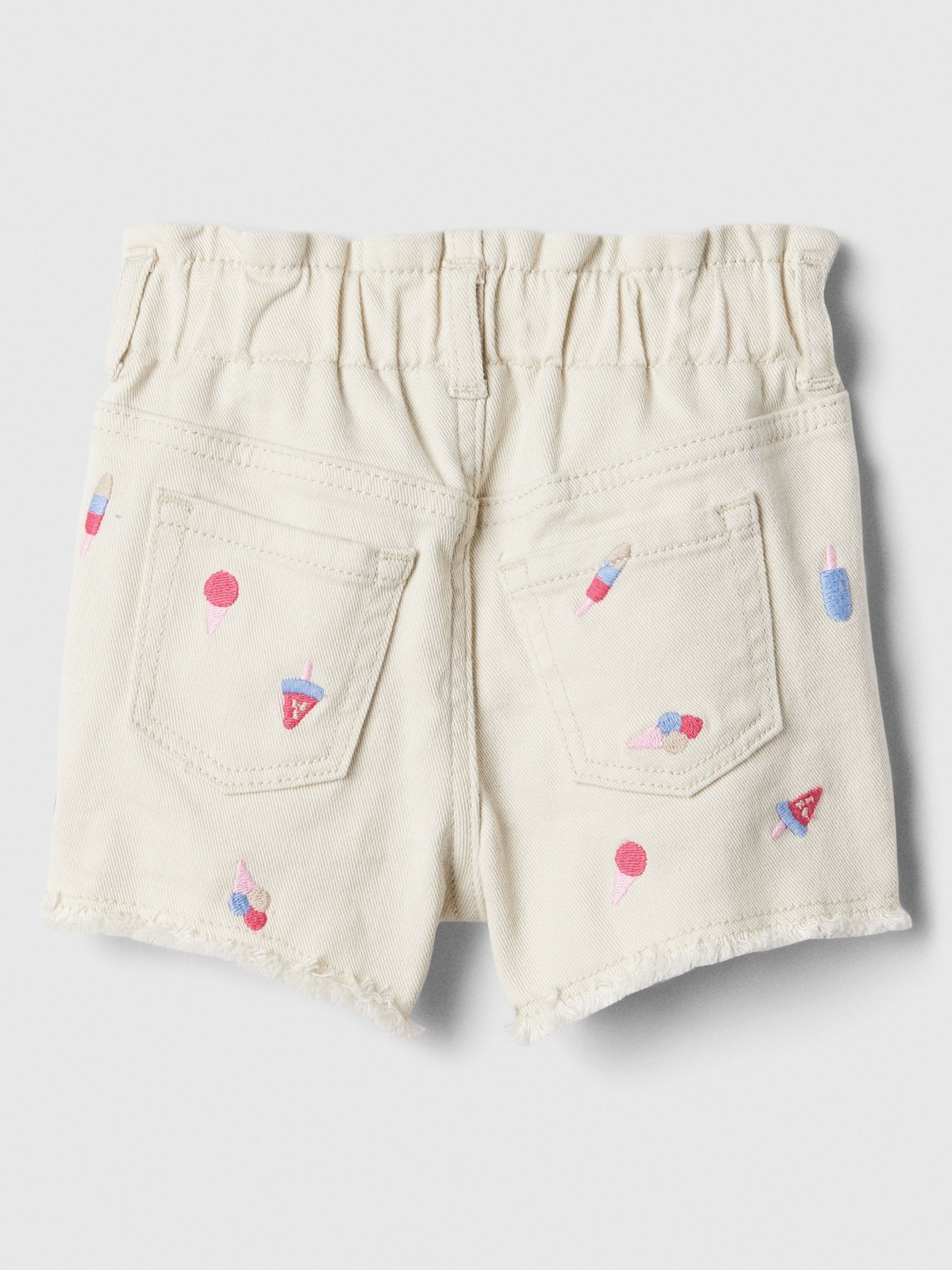 Nude Paperbag Mom Jeans Shorts - Image 2 of 3