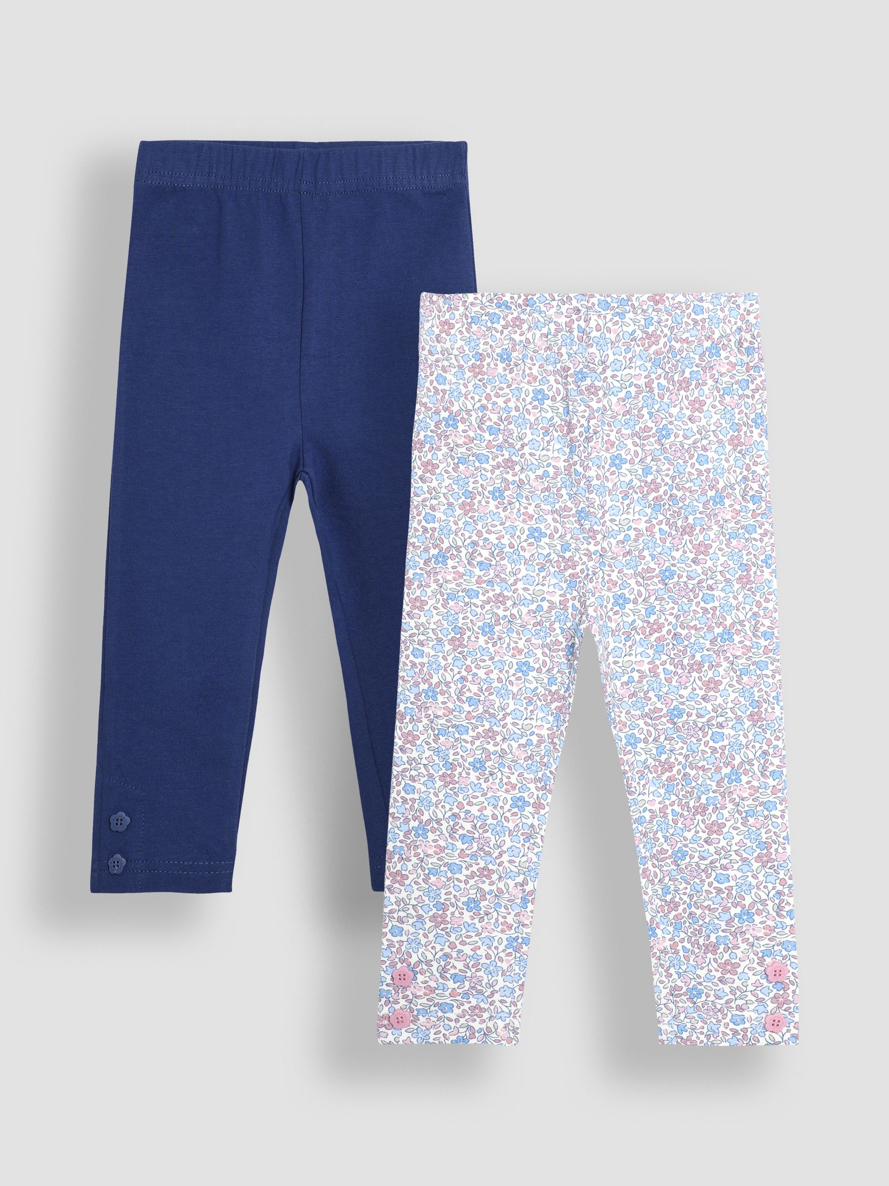 Blue Floral 2-Pack Leggings - Image 1 of 7