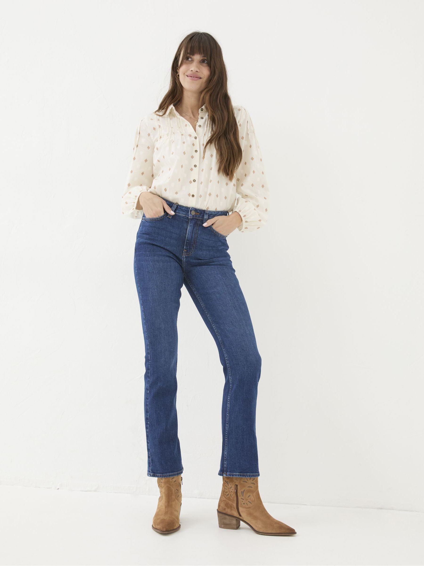 Brooke Indigo/Blue Bootcut Jeans - Image 3 of 5