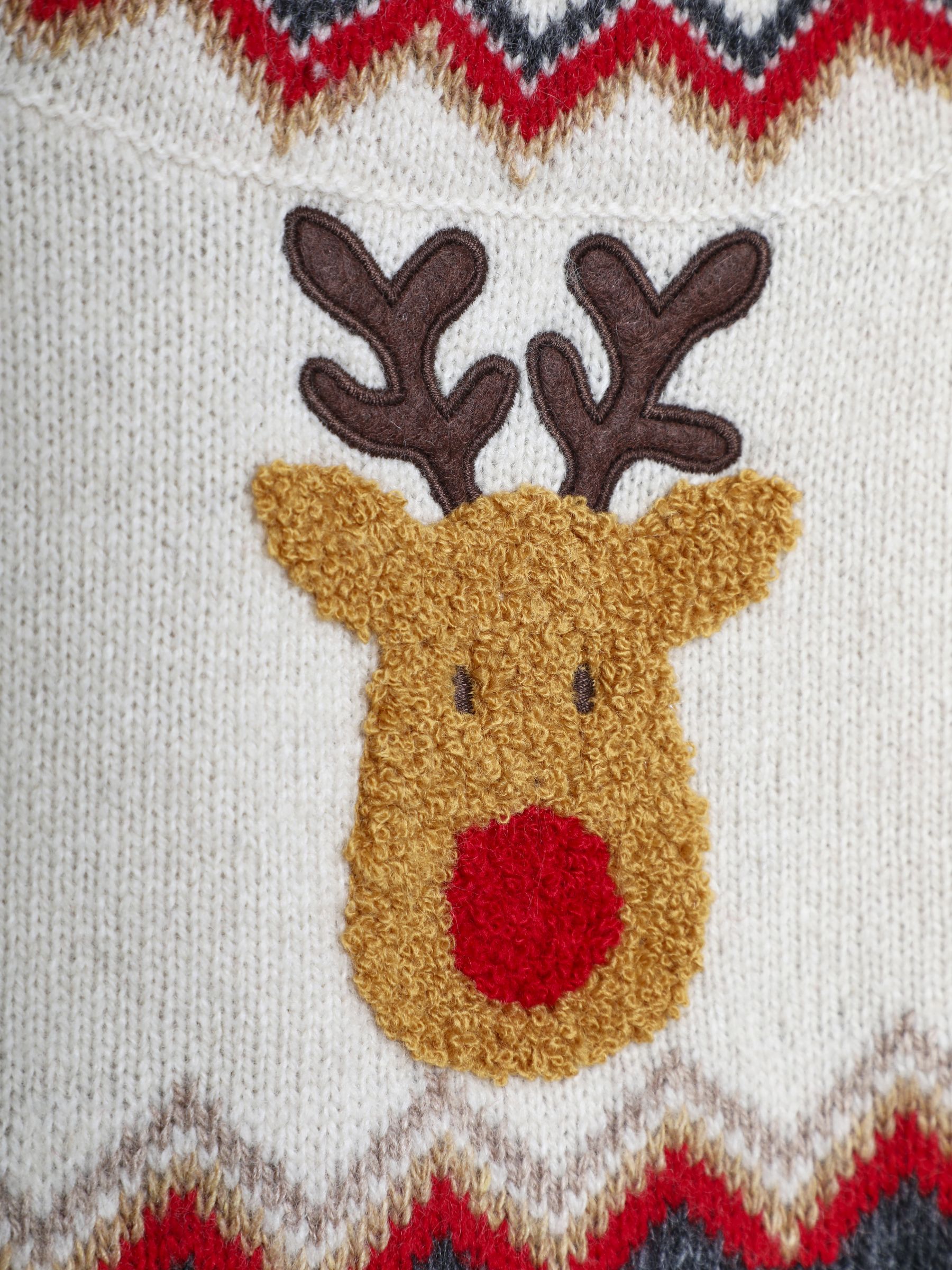 Natural Reindeer Christmas Reindeer Jumper - Image 3 of 3