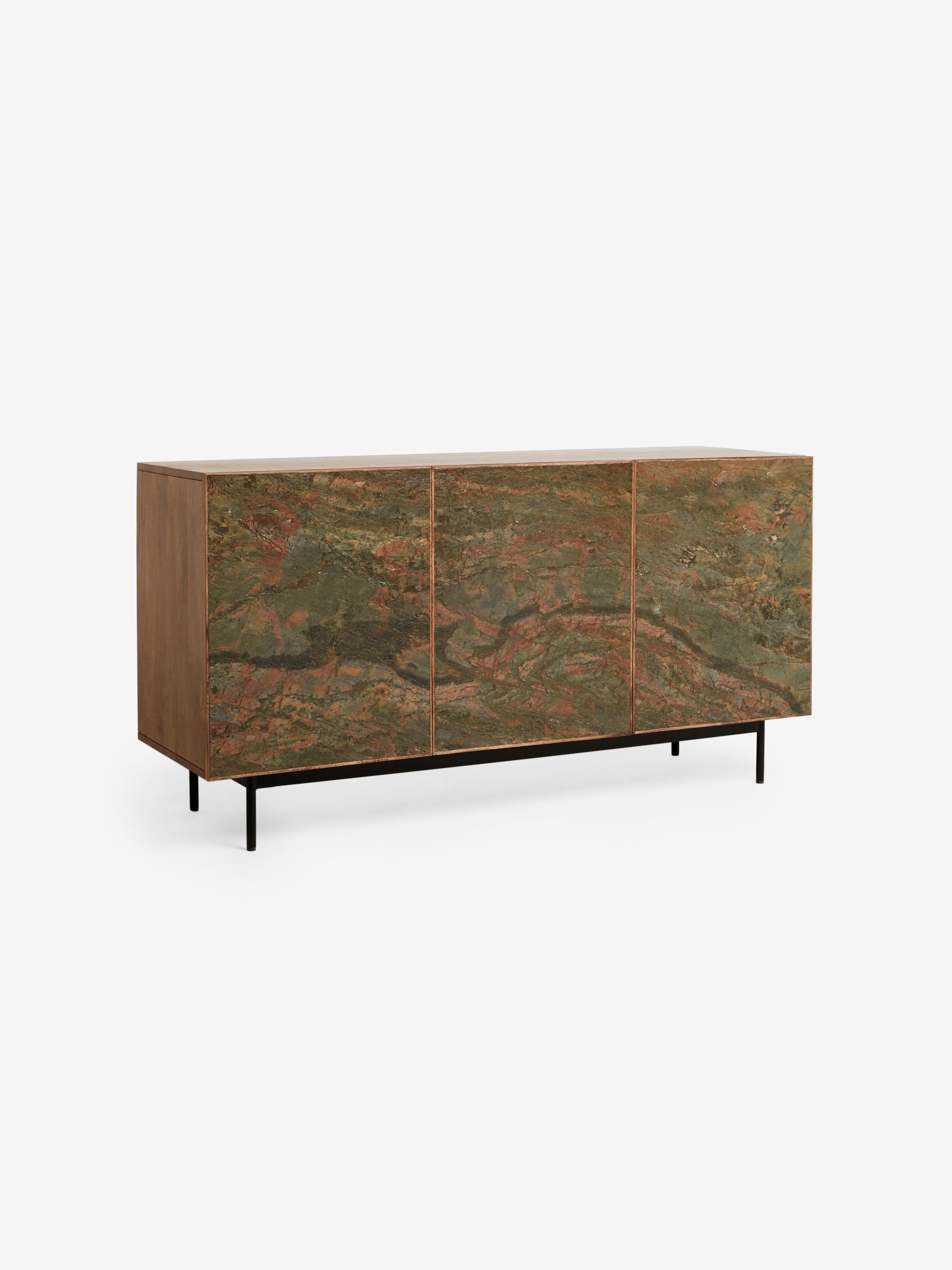 Dilan Large Sideboard in Mango Wood Stone Veneer - Image 5 of 6