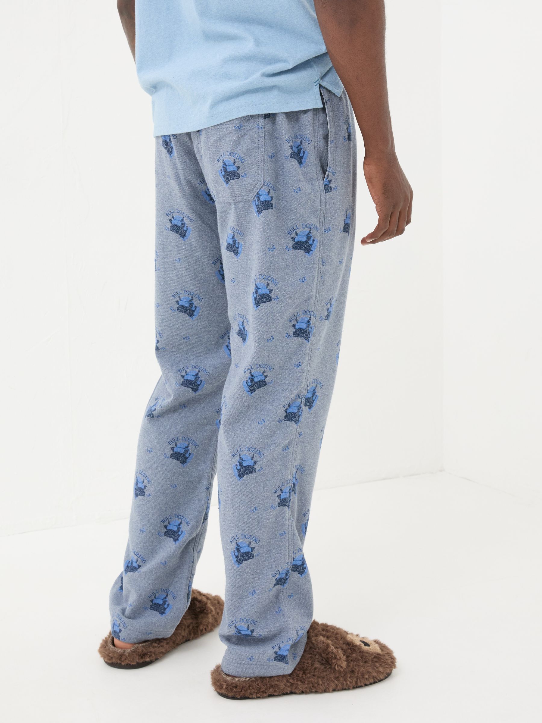 Light Blue Bull Dozing Pyjama Bottoms - Image 2 of 7