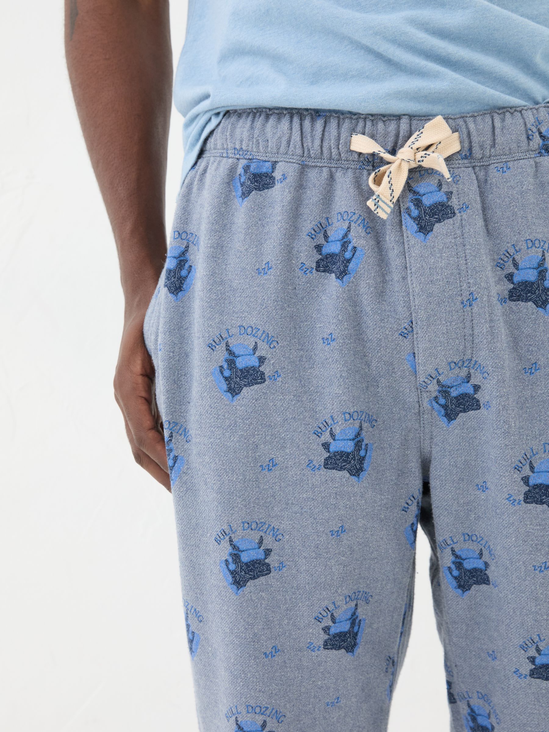 Light Blue Bull Dozing Pyjama Bottoms - Image 5 of 7