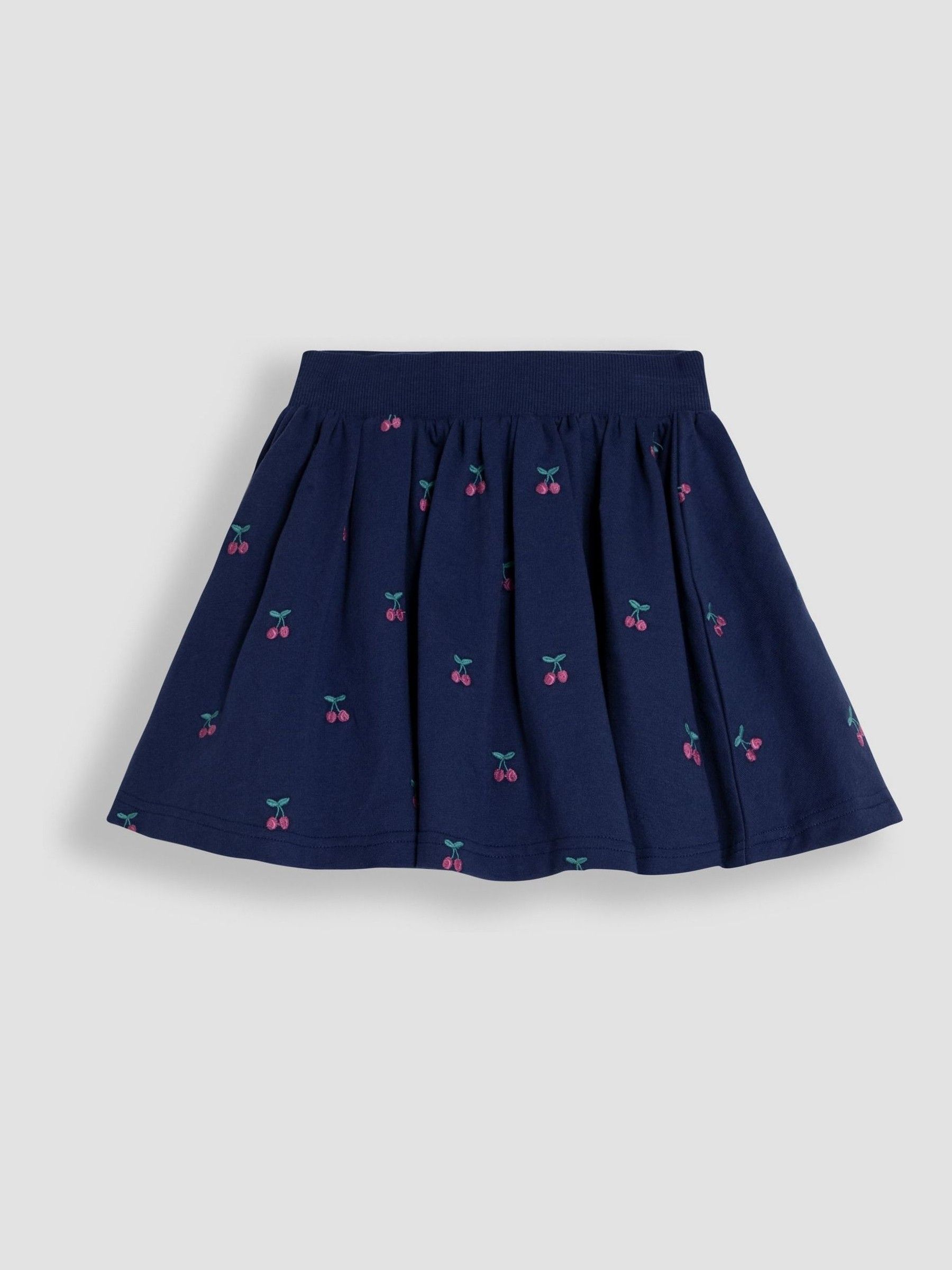 Navy Cherry Embroidered Sweatshirt And Skirt Set 2 Pack - Image 4 of 5